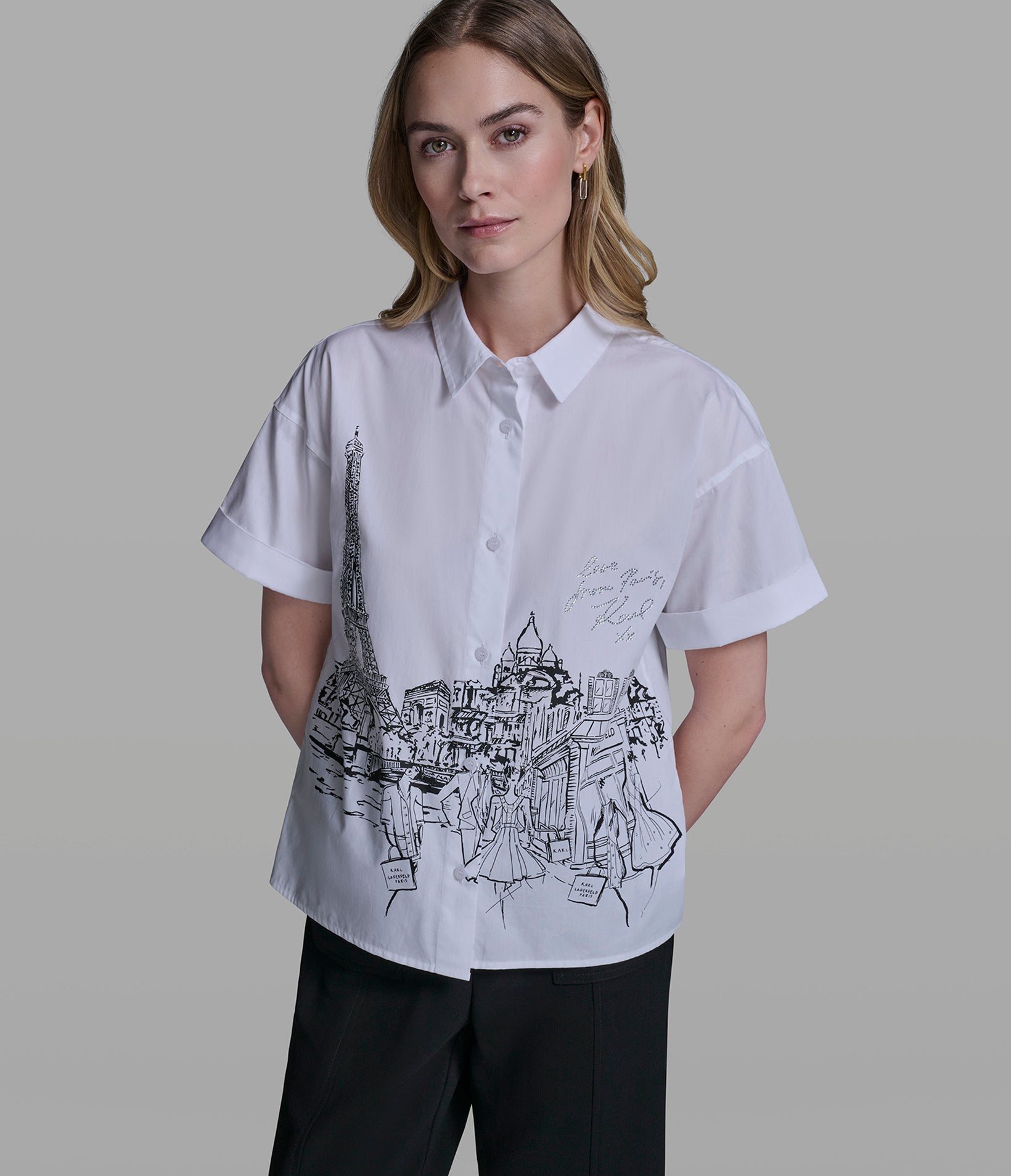 PARIS SCENE POPLIN SHIRT View 1 | New Arrivals PARIS SCENE POPLIN SHIRT View 1 | New Arrivals