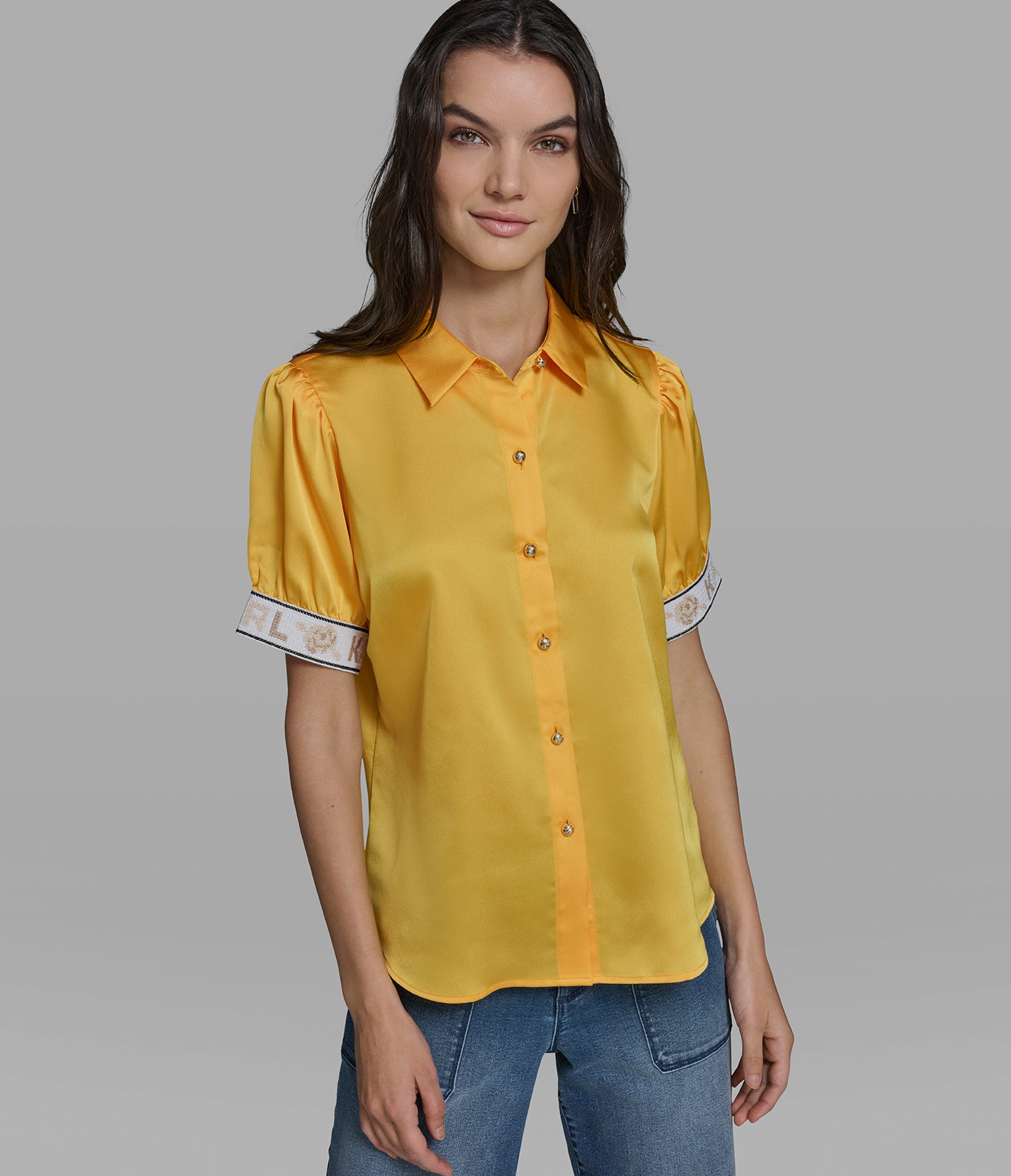 KARL CUFF LOGO BLOUSE View 1 | New Arrivals KARL CUFF LOGO BLOUSE View 1 | New Arrivals