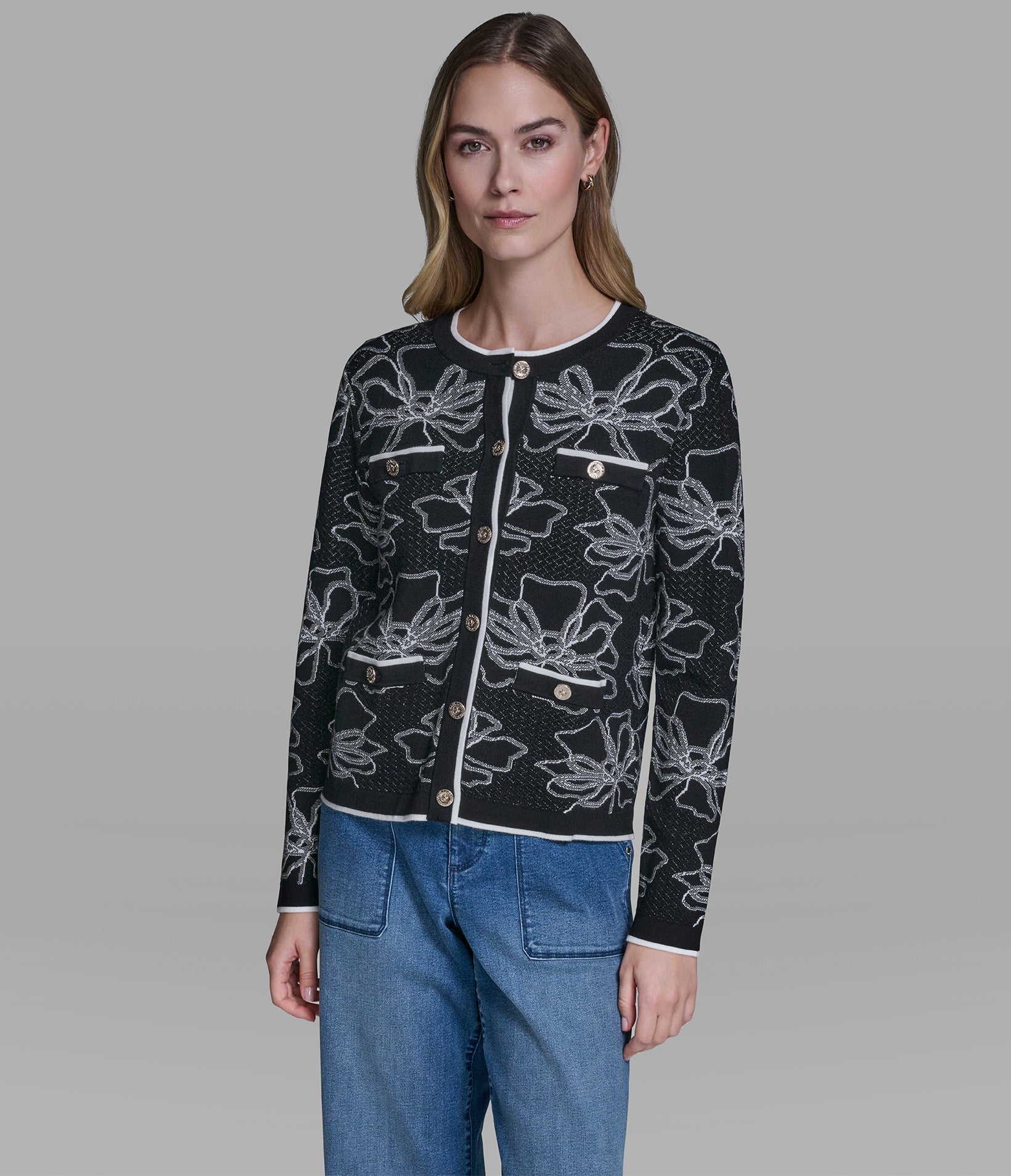 FLORAL PATTERN CARDIGAN View 1 | New Arrivals FLORAL PATTERN CARDIGAN View 1 | New Arrivals