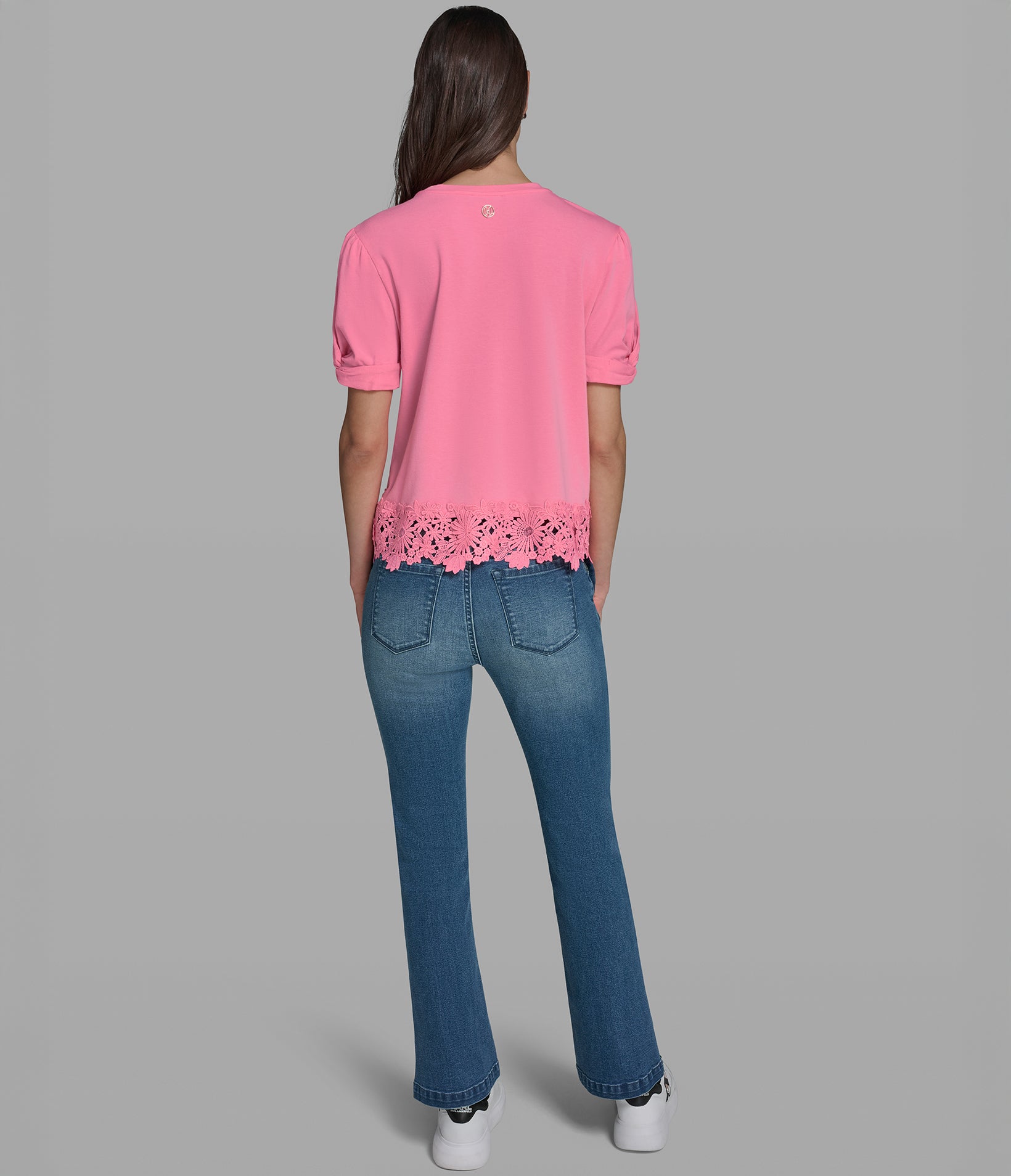 LACE HEM PUFF SLEEVE TOP VIEW 5 | Women's Tops & Sweaters LACE HEM PUFF SLEEVE TOP VIEW 5 | Women's Tops & Sweaters