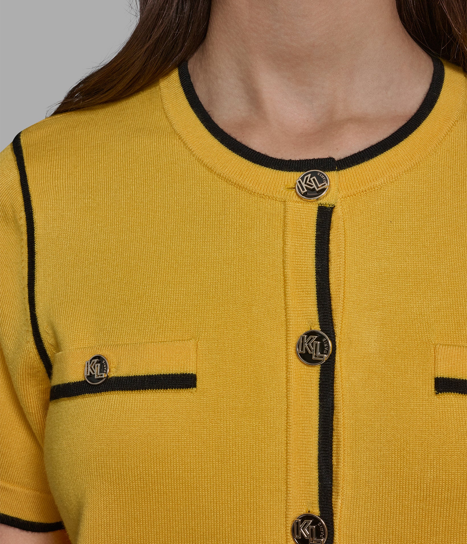 SHORT SLEEVE CARDIGAN WITH CONTRAST TRIM VIEW 6 | Women's Tops & Sweaters SHORT SLEEVE CARDIGAN WITH CONTRAST TRIM VIEW 6 | Women's Tops & Sweaters