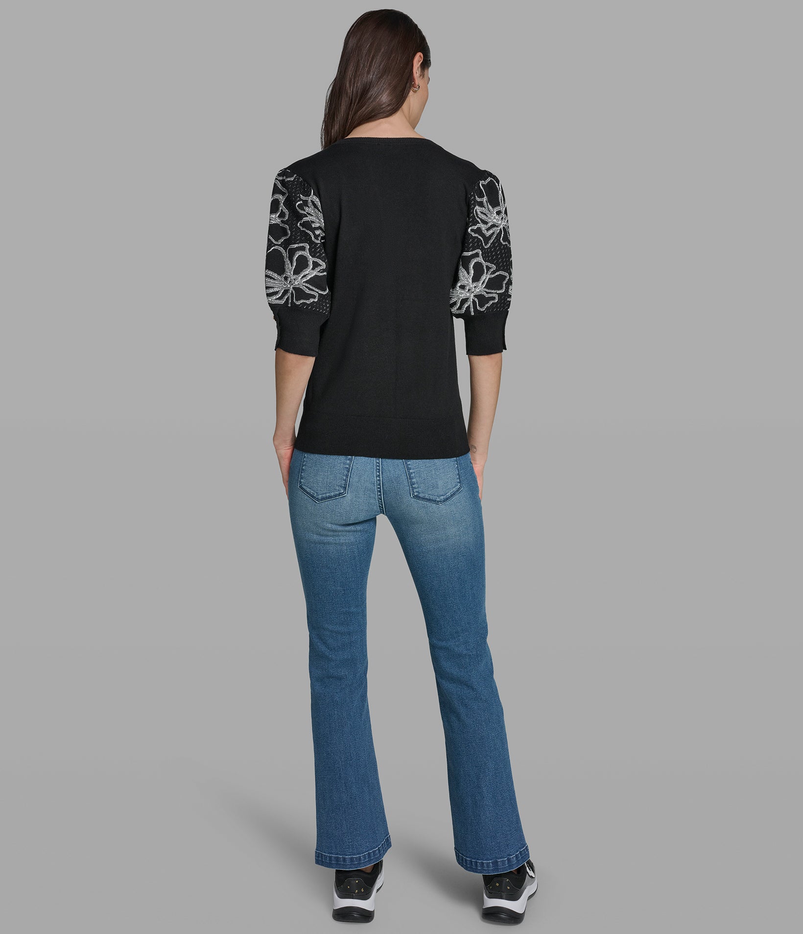 FLORAL V-NECK SWEATER VIEW 5 | Women's Clothing FLORAL V-NECK SWEATER VIEW 5 | Women's Clothing