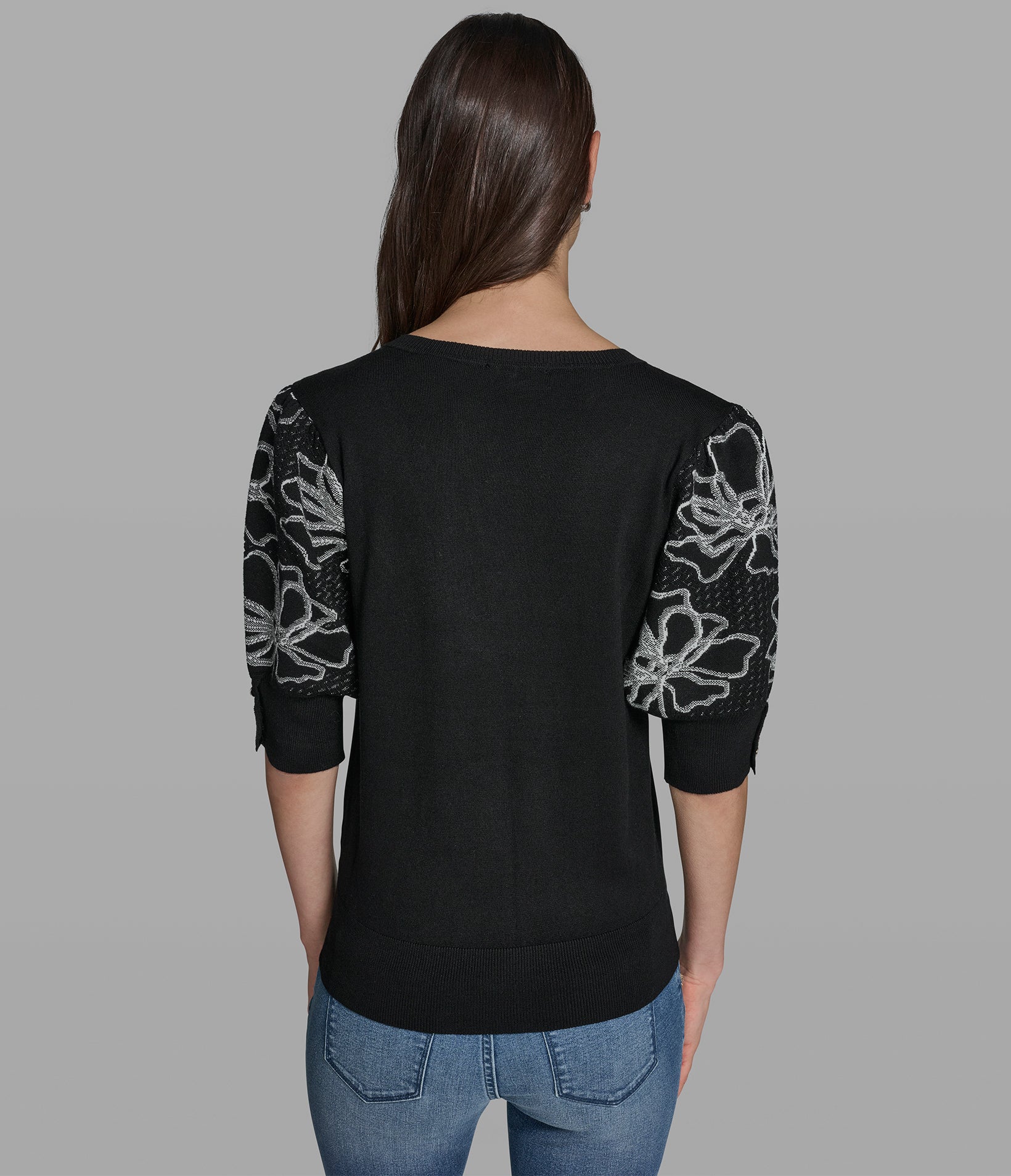 FLORAL V-NECK SWEATER View 2 | Valentine's Day Shop FLORAL V-NECK SWEATER View 2 | Valentine's Day Shop