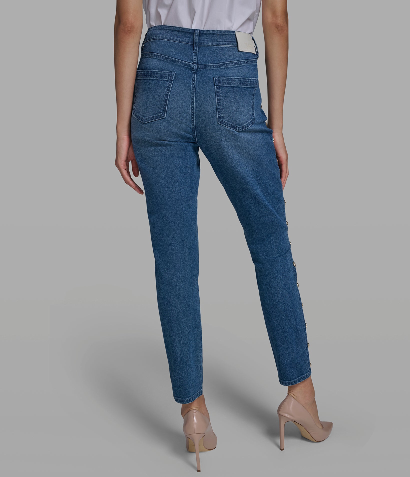 STUDDED STRAIGHT LEG JEAN VIEW 3 | Women's Denim STUDDED STRAIGHT LEG JEAN VIEW 3 | Women's Denim