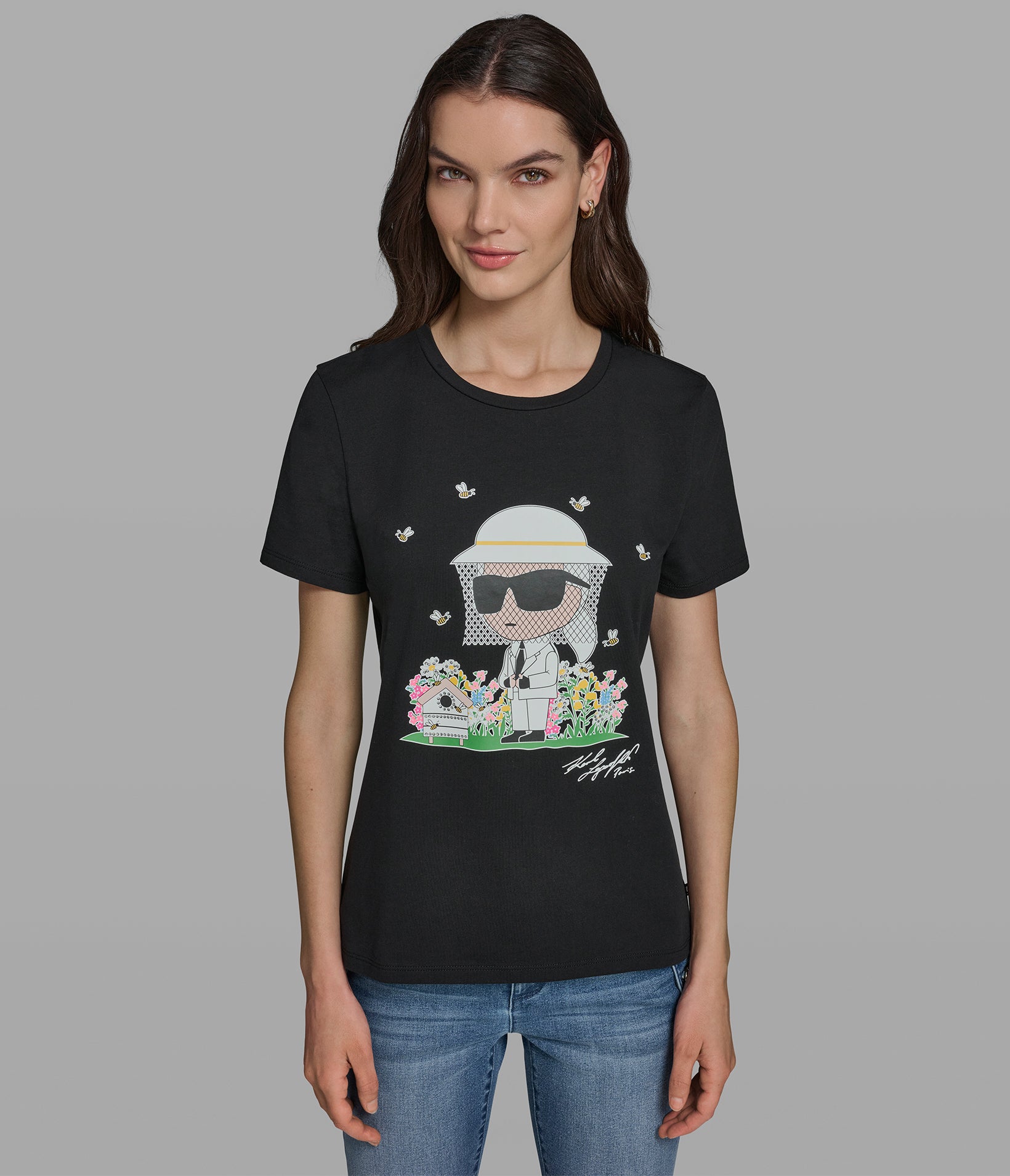 BEE KEEPER KARL LOGO TEE View 1 | New Women's Clothing BEE KEEPER KARL LOGO TEE View 1 | New Women's Clothing