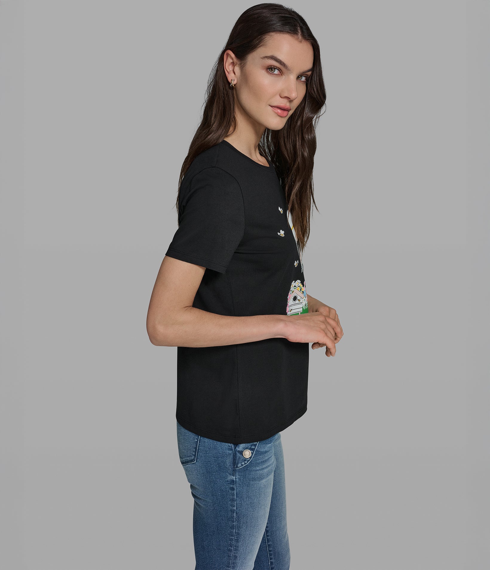 BEE KEEPER KARL LOGO TEE VIEW 3 | New Women's Clothing BEE KEEPER KARL LOGO TEE VIEW 3 | New Women's Clothing