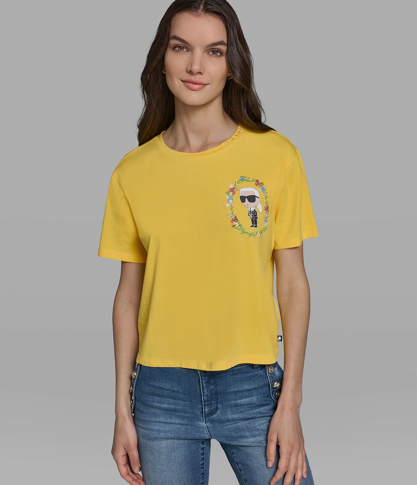 FLORAL FRAME KARL TEE View 1 | Women's Clothing FLORAL FRAME KARL TEE View 1 | Women's Clothing