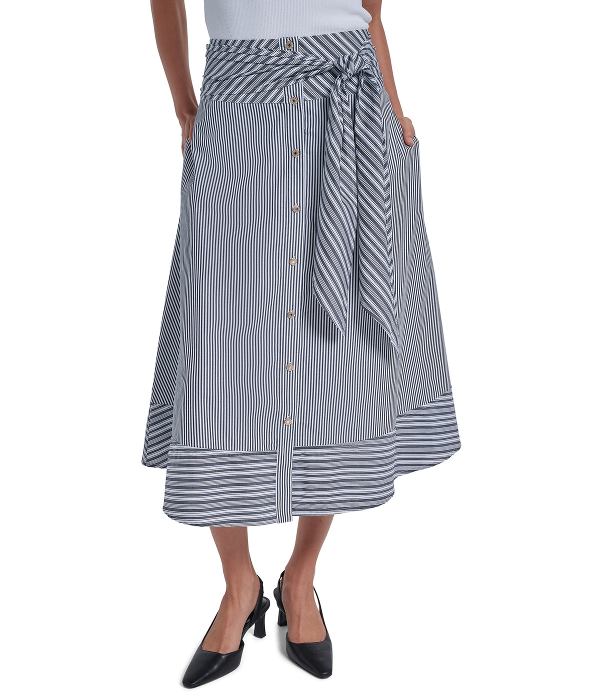 SKIRT WITH WAIST TIE VIEW 1 SKIRT WITH WAIST TIE VIEW 1