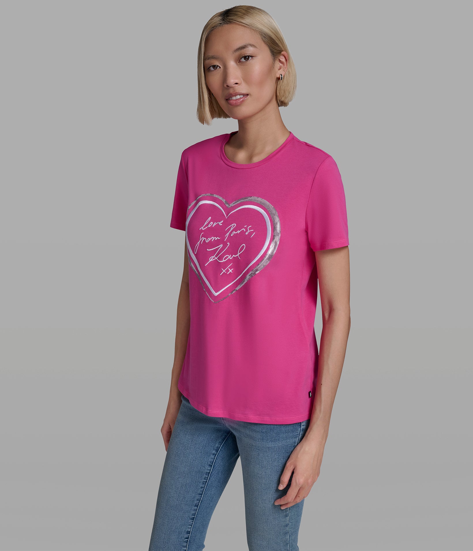 SEQUIN HEART LOGO TEE VIEW 3 SEQUIN HEART LOGO TEE VIEW 3