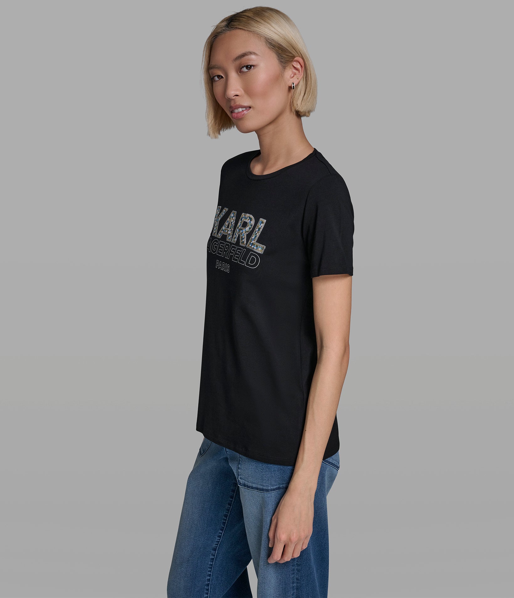 SEQUIN KARL LOGO TEE VIEW 3 | New Arrivals SEQUIN KARL LOGO TEE VIEW 3 | New Arrivals