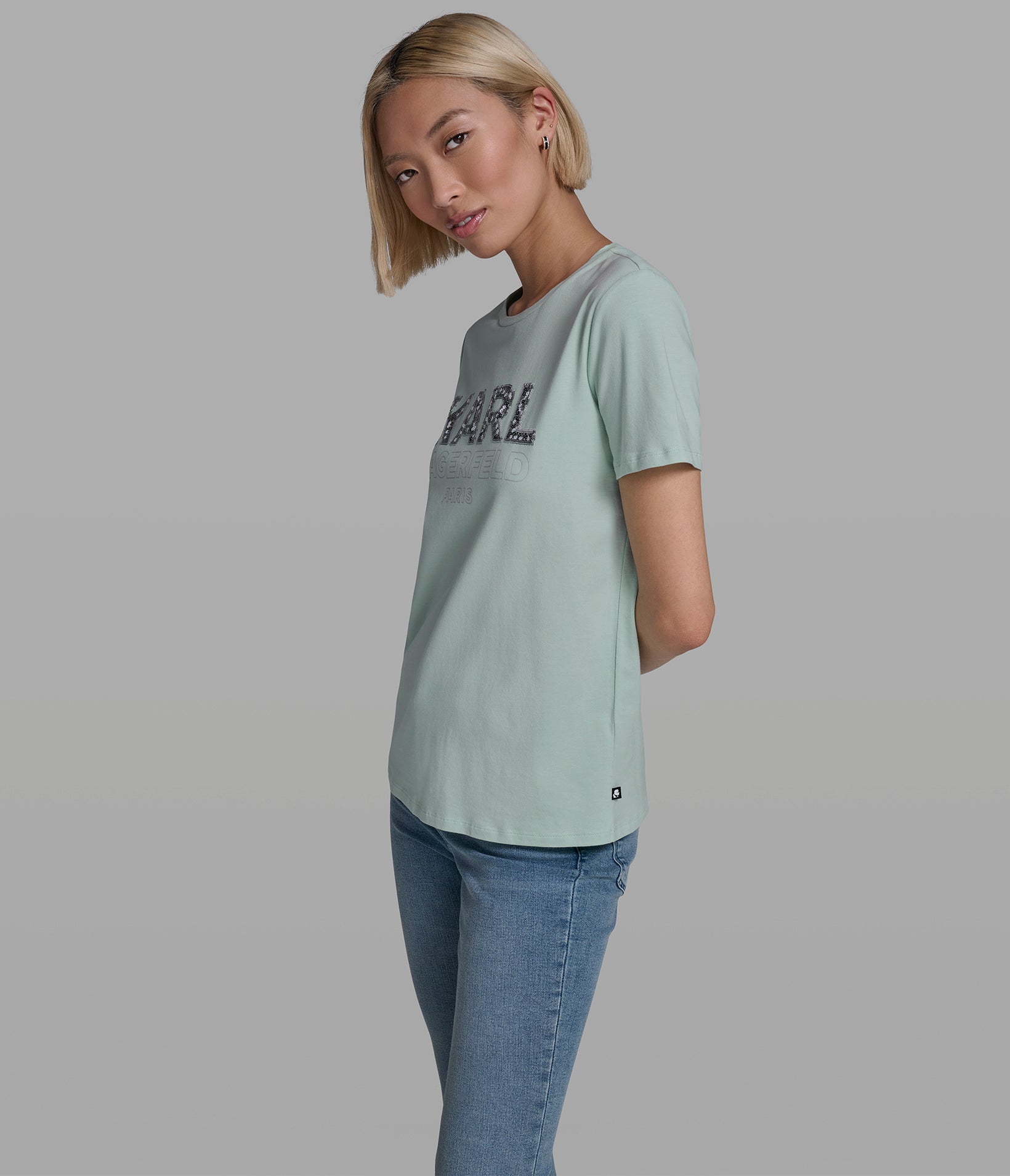 SEQUIN KARL LOGO TEE VIEW 3 | Women's Clothing SEQUIN KARL LOGO TEE VIEW 3 | Women's Clothing