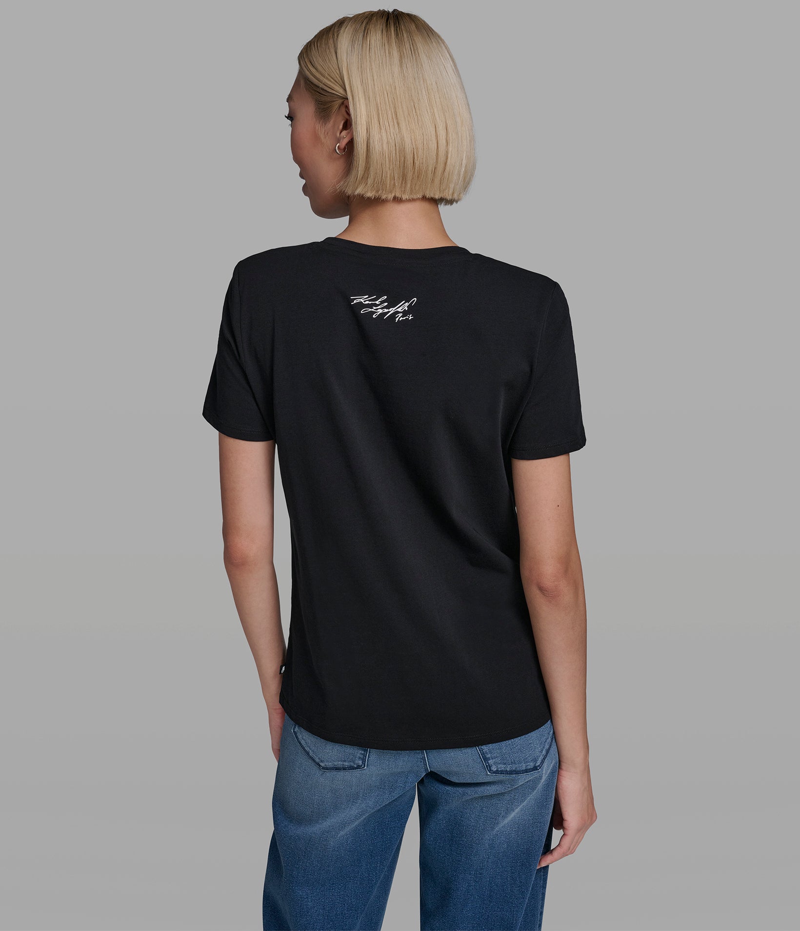 Cotton Jersey Jeweled Eiffel Tower Tee | Tees & Tanks | Karl