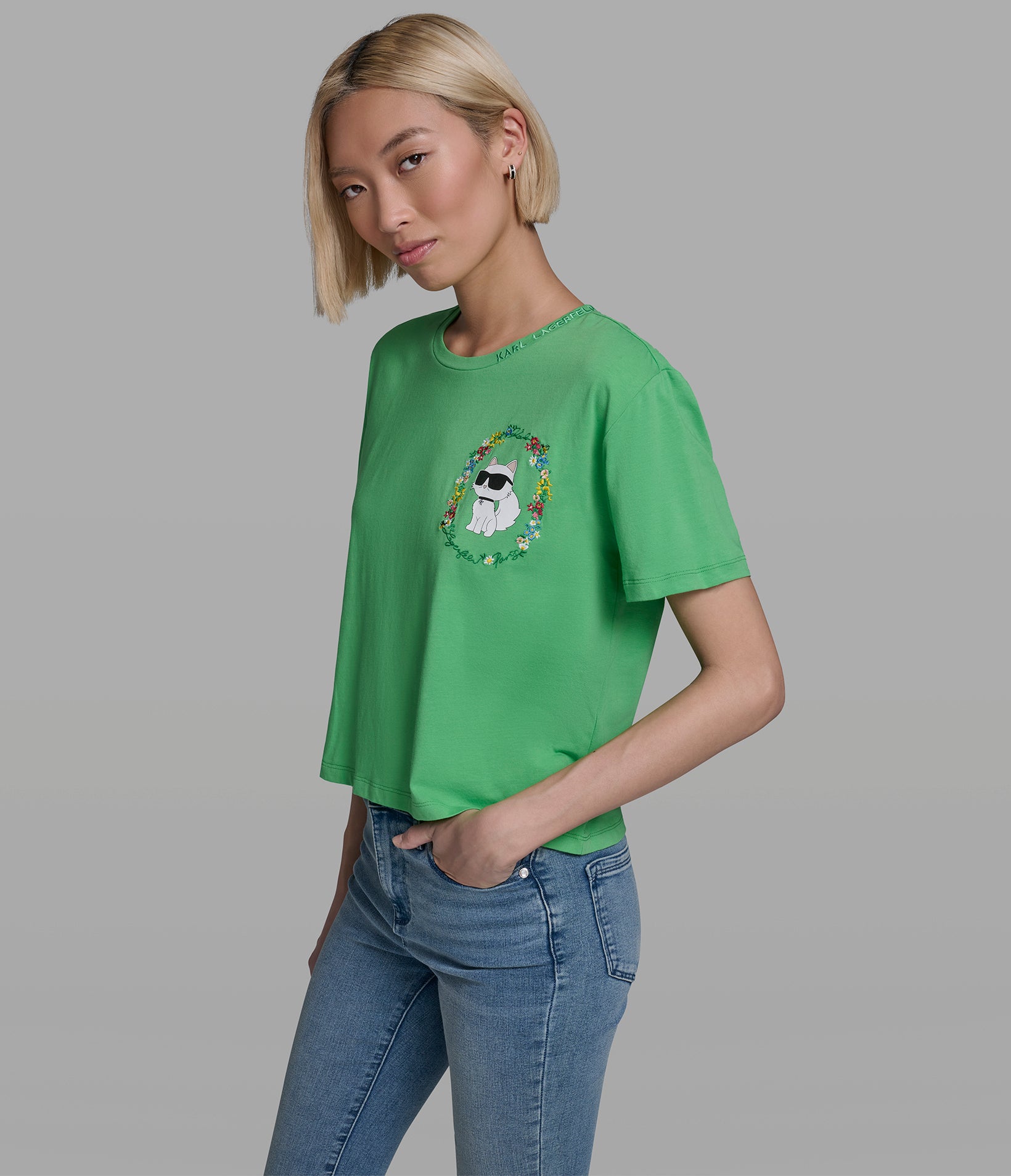 FLORAL FRAME CHOUPETTE TEE VIEW 3 | New Women's Clothing FLORAL FRAME CHOUPETTE TEE VIEW 3 | New Women's Clothing