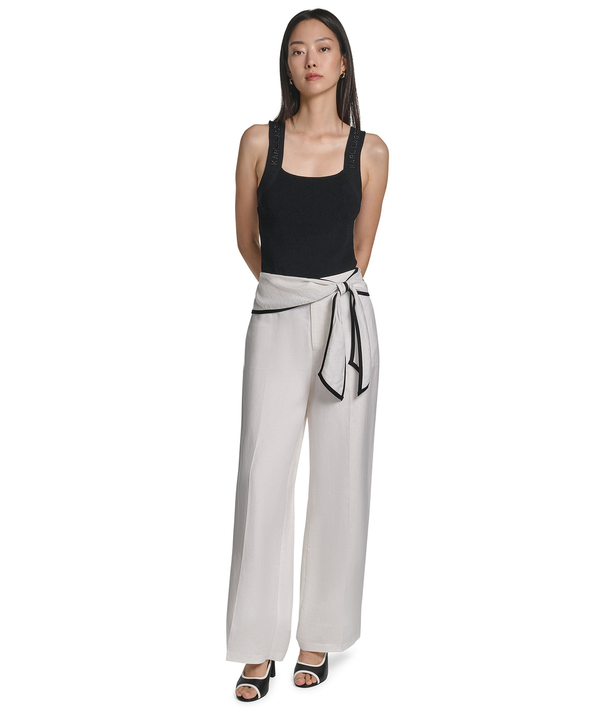 LINEN PANT WITH FRONT TIE VIEW 5 LINEN PANT WITH FRONT TIE VIEW 5