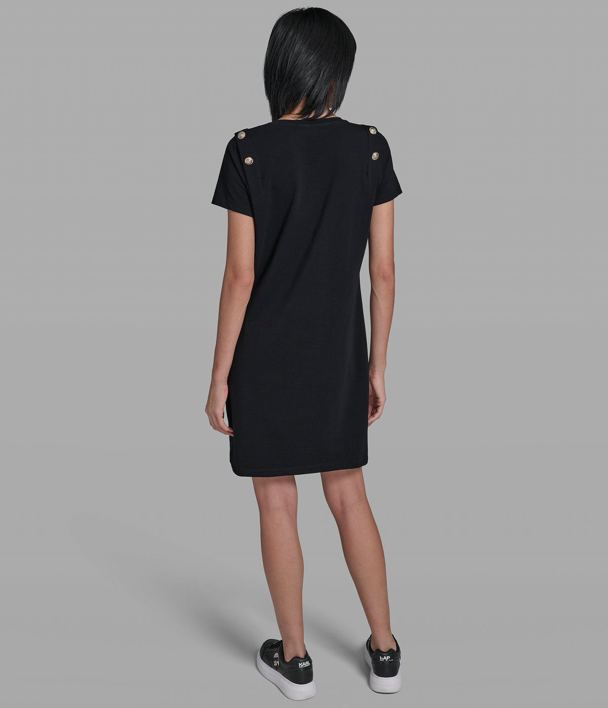 Women's Pearl Heart T-Shirt Dress | Black