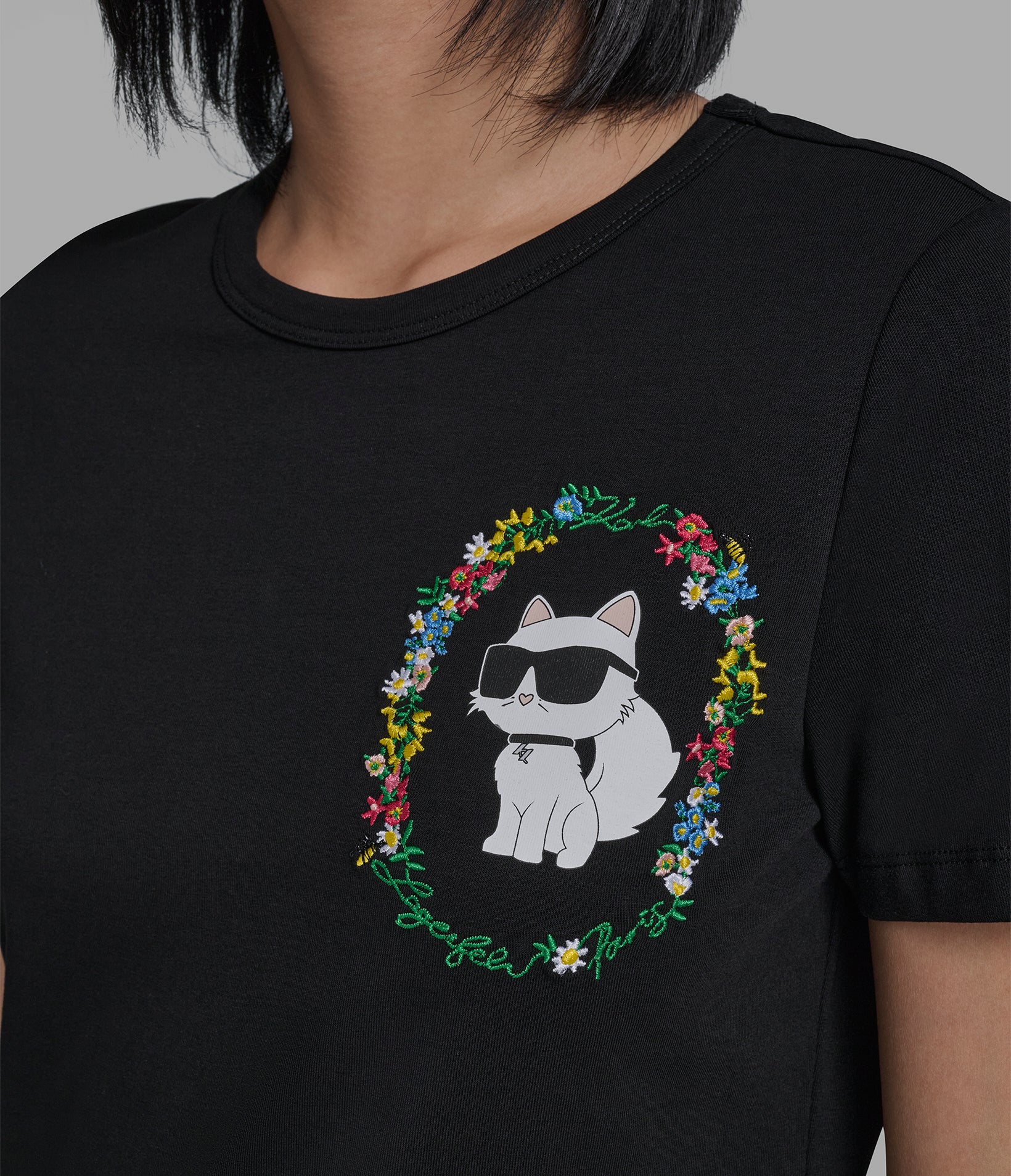 FLORAL FRAME CHOUPETTE T-SHIRT DRESS VIEW 5 FLORAL FRAME CHOUPETTE T-SHIRT DRESS VIEW 5