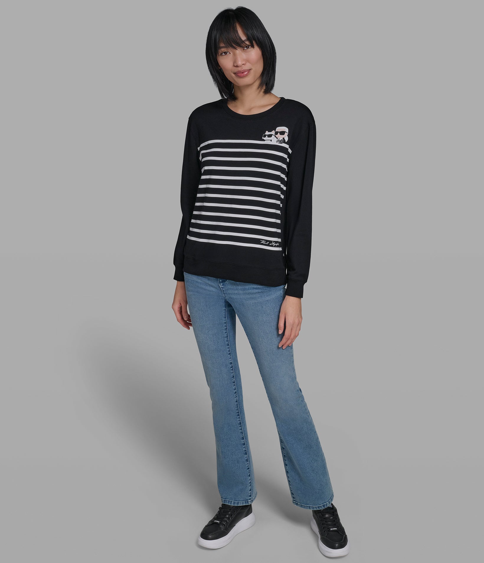 PEEKING DUO STRIPE SWEATSHIRT VIEW 4 | Women's Clothing PEEKING DUO STRIPE SWEATSHIRT VIEW 4 | Women's Clothing