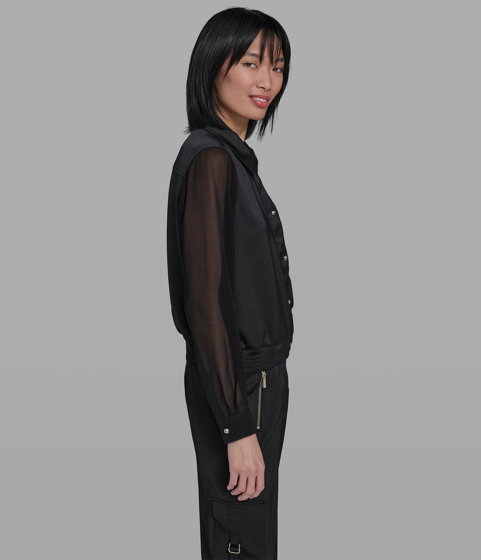 CO-ORD SILKY SHIRT JACKET VIEW 3 | Jackets & Coats CO-ORD SILKY SHIRT JACKET VIEW 3 | Jackets & Coats