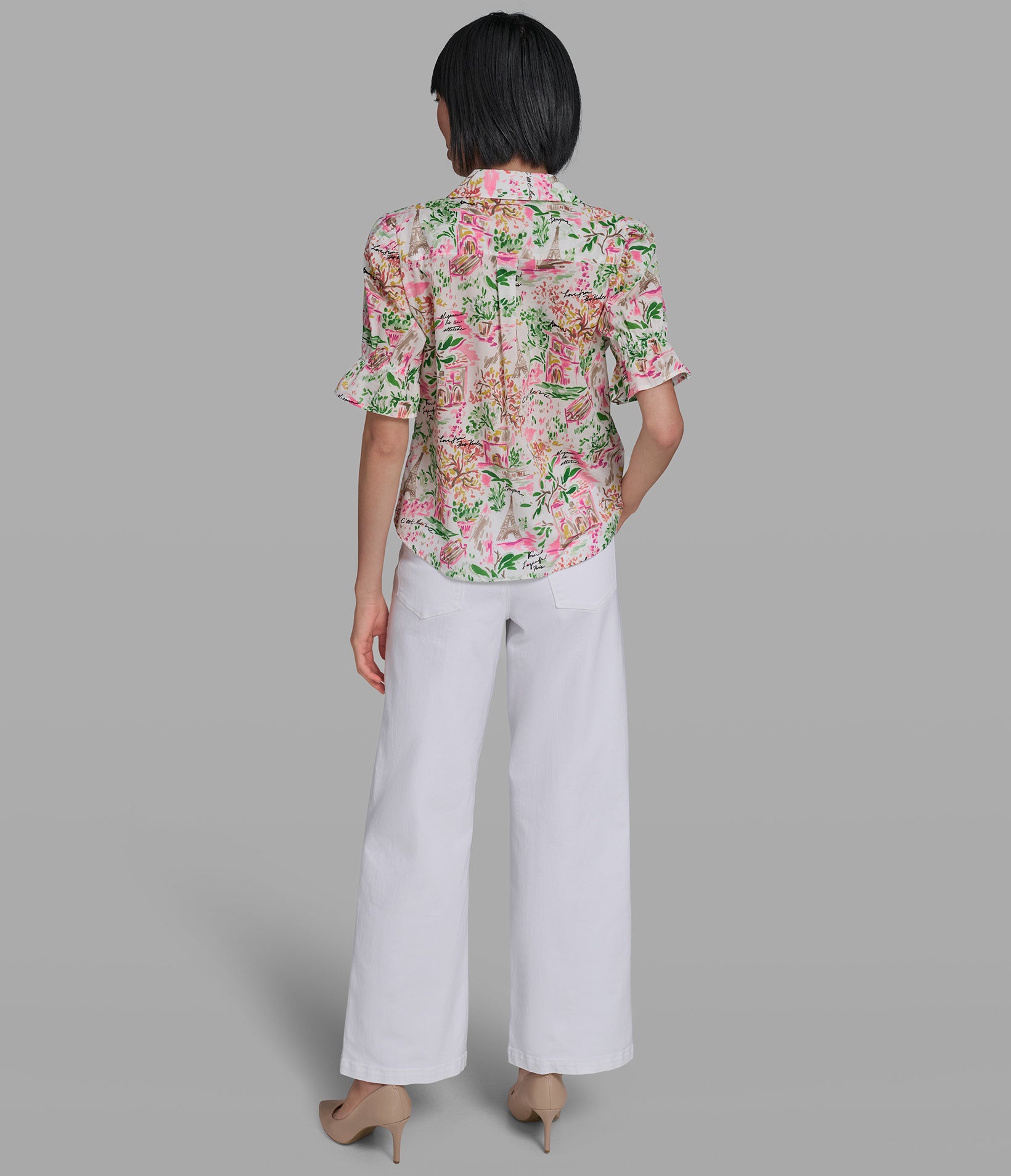 FLUTTER SLEEVE FLORAL SHIRT View 2 | Women's Tops & Sweaters FLUTTER SLEEVE FLORAL SHIRT View 2 | Women's Tops & Sweaters