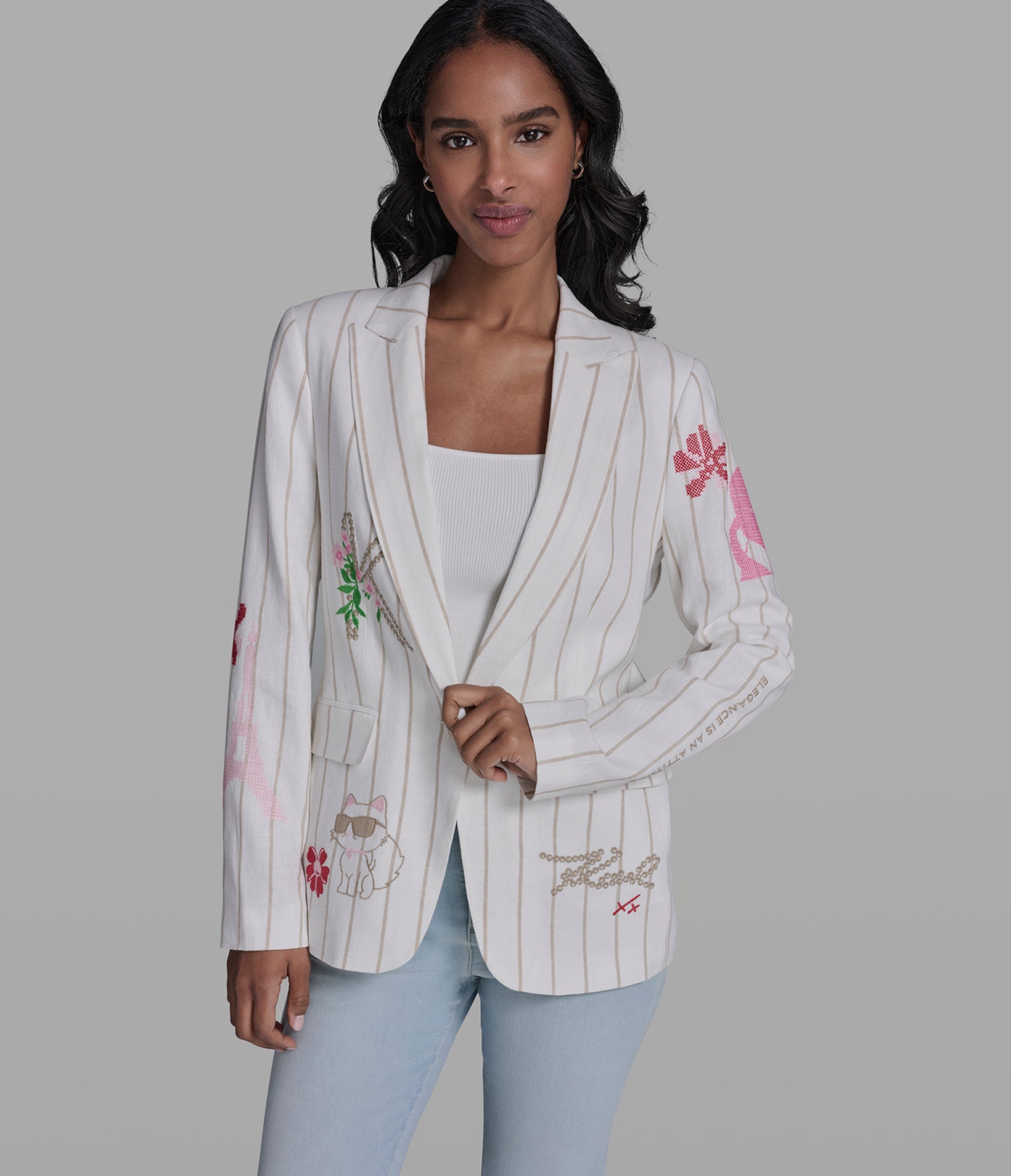 WHIMSY STRIPED BLAZER View 1 | Jackets & Coats WHIMSY STRIPED BLAZER View 1 | Jackets & Coats