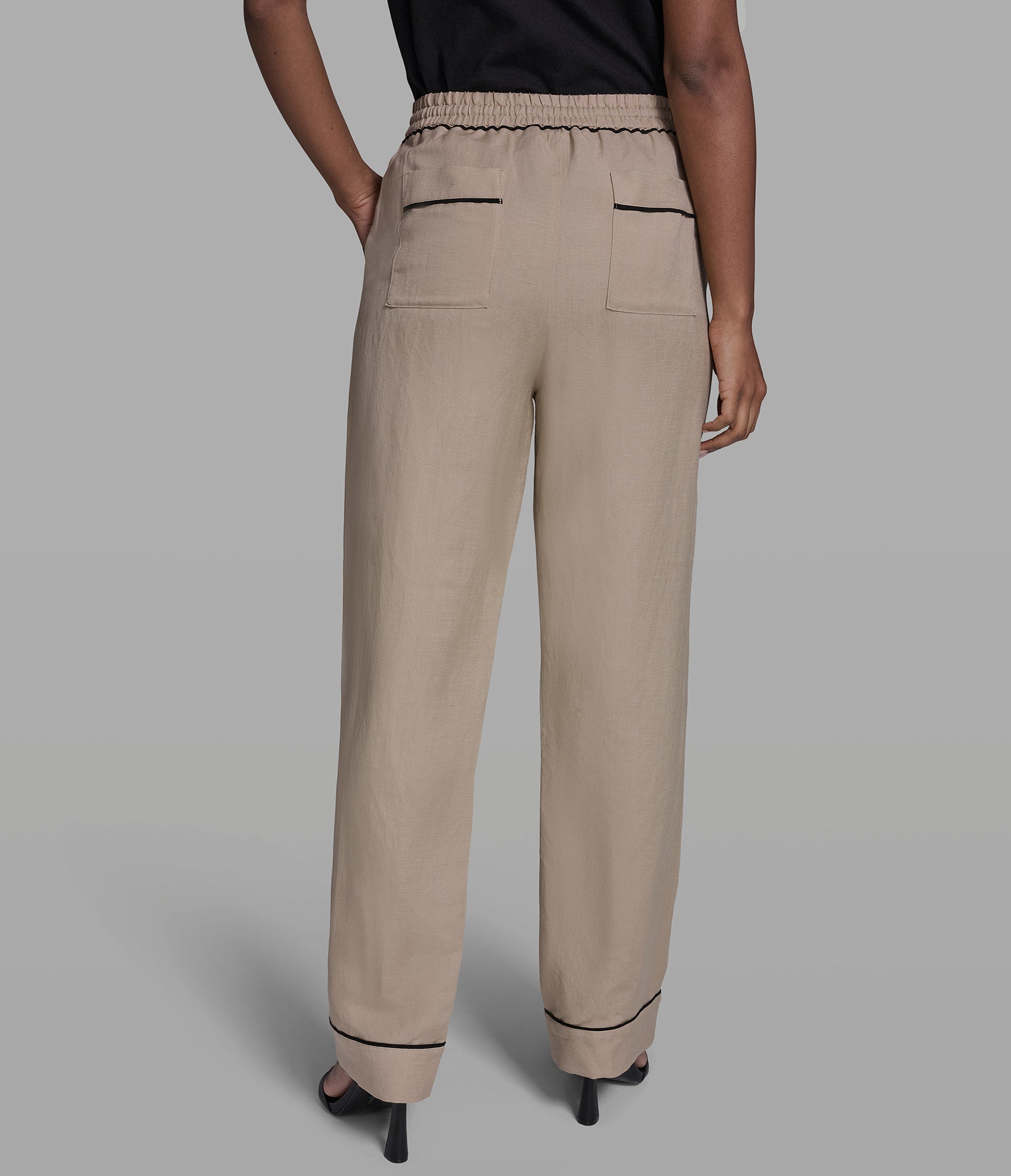LINEN-BLEND STRAIGHT-LEG ANKLE PANT VIEW 3 | Women's Pants & Skirts LINEN-BLEND STRAIGHT-LEG ANKLE PANT VIEW 3 | Women's Pants & Skirts