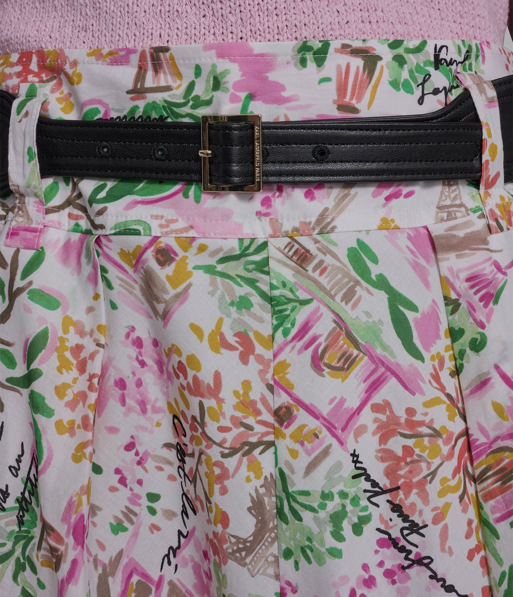 BELTED FLORAL POPLIN MIDI SKIRT VIEW 6 BELTED FLORAL POPLIN MIDI SKIRT VIEW 6