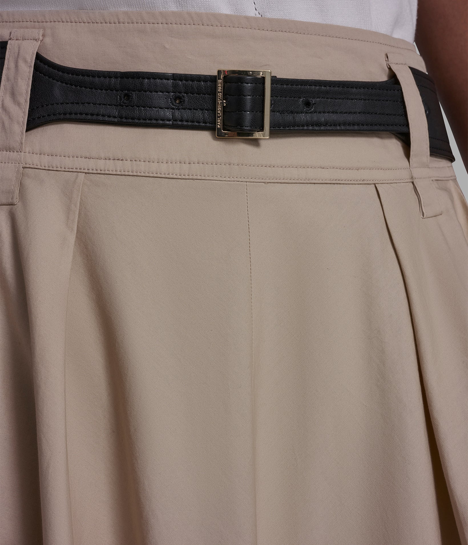 BELTED POPLIN MIDI SKIRT VIEW 7 BELTED POPLIN MIDI SKIRT VIEW 7