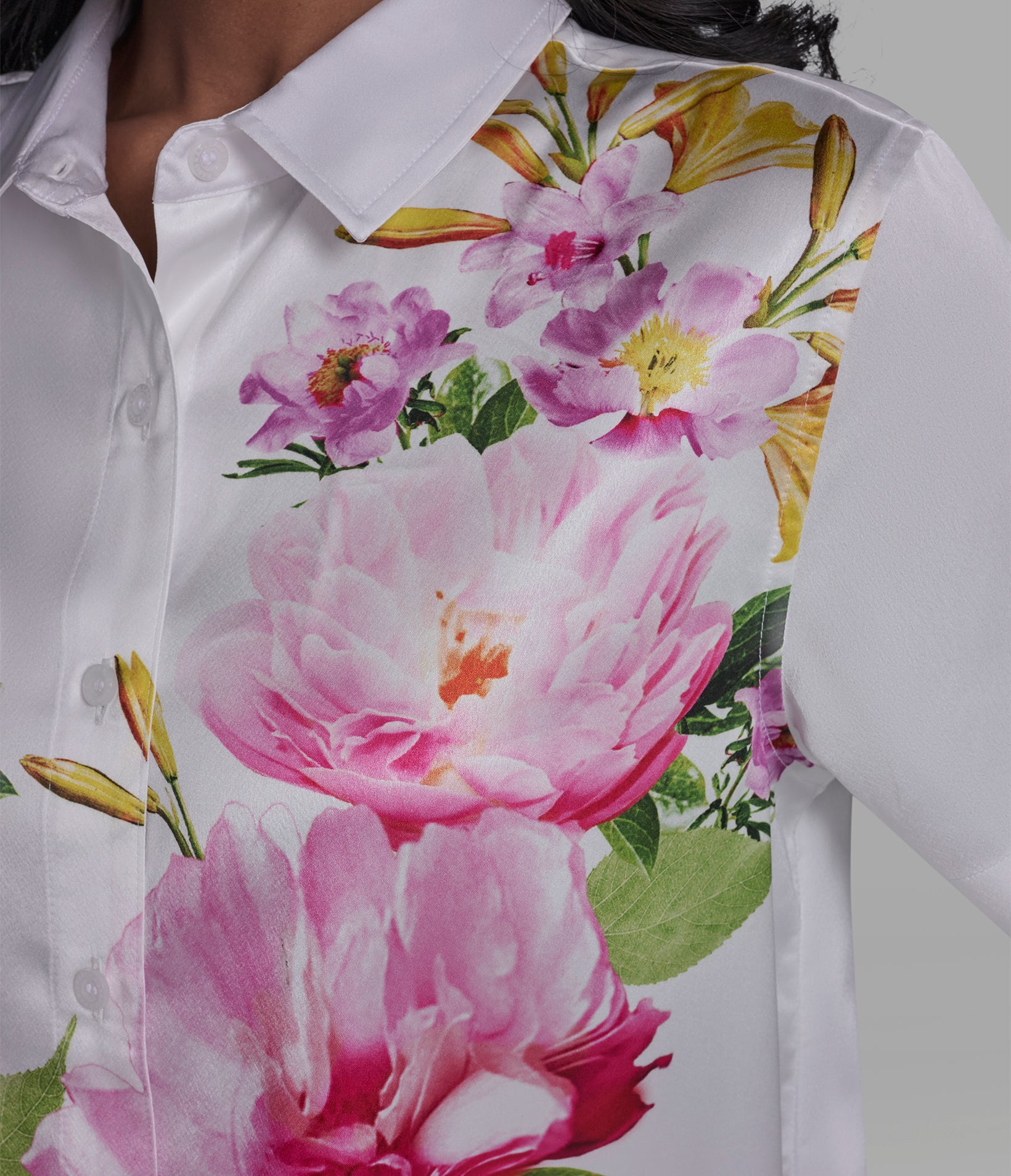 FLORAL PRINT BUTTON FRONT SHIRT VIEW 6 | Women's Spring Collection FLORAL PRINT BUTTON FRONT SHIRT VIEW 6 | Women's Spring Collection