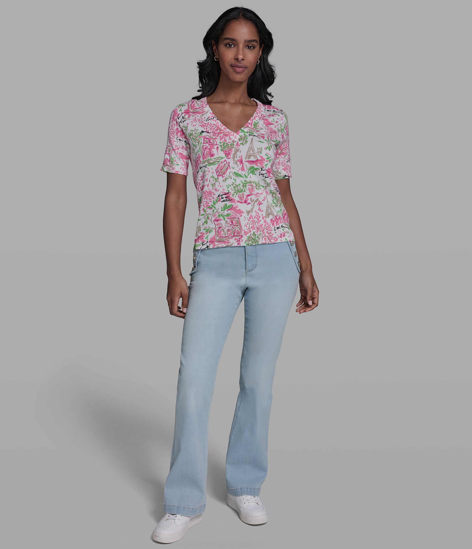 FLORAL CONVERSATIONAL PRINT SWEATER VIEW 4 FLORAL CONVERSATIONAL PRINT SWEATER VIEW 4
