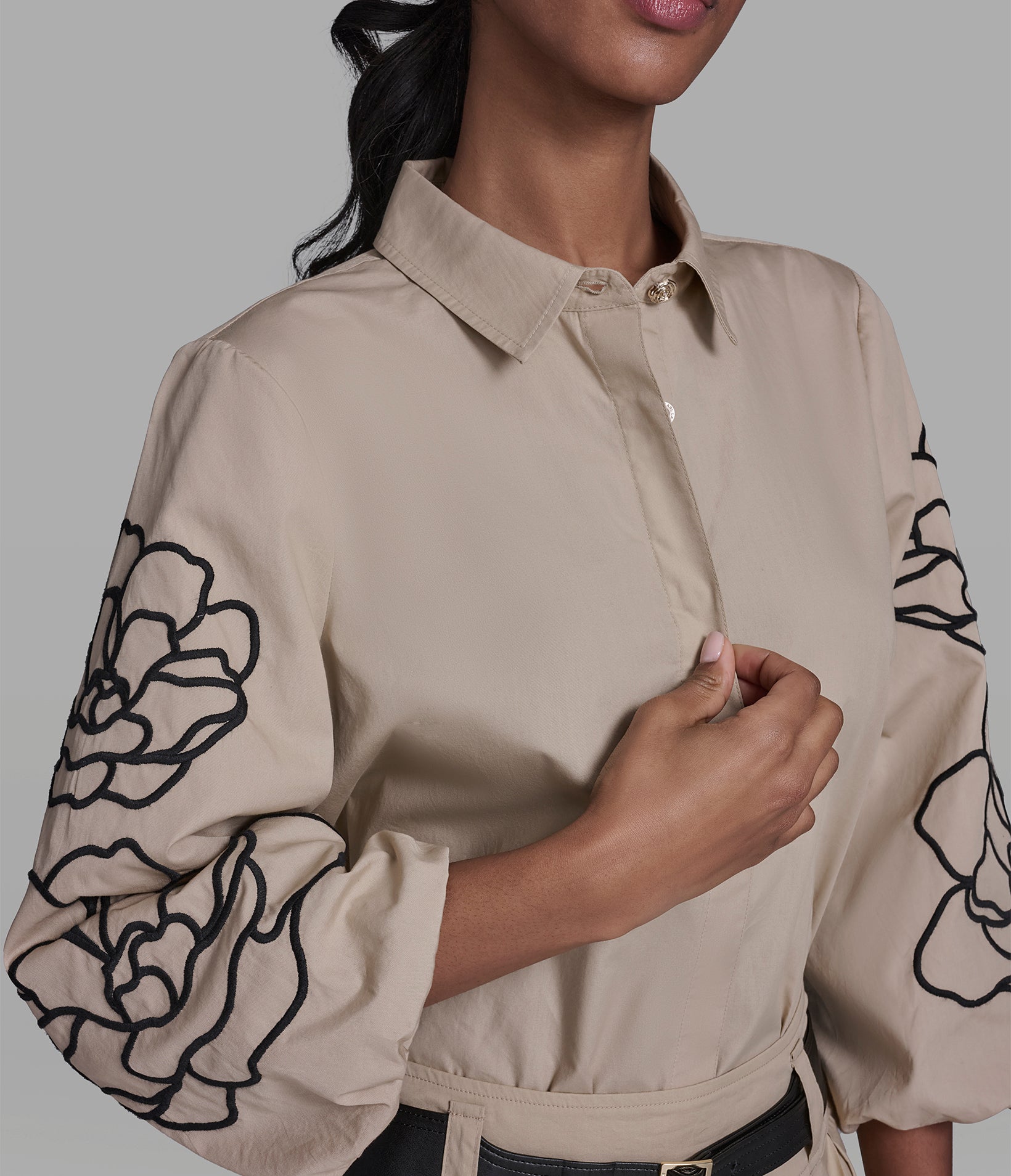 EMBROIDERED FLORAL LONG SLEEVE SHIRT VIEW 7 | Women's Clothing EMBROIDERED FLORAL LONG SLEEVE SHIRT VIEW 7 | Women's Clothing