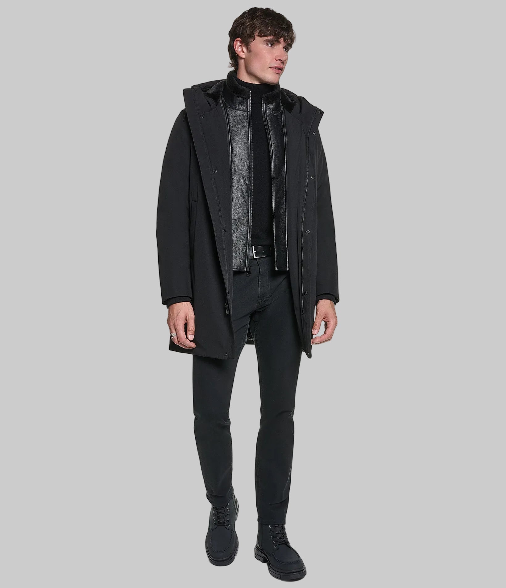 PARKA WITH SHEARLING BIB VIEW 5 PARKA WITH SHEARLING BIB VIEW 5
