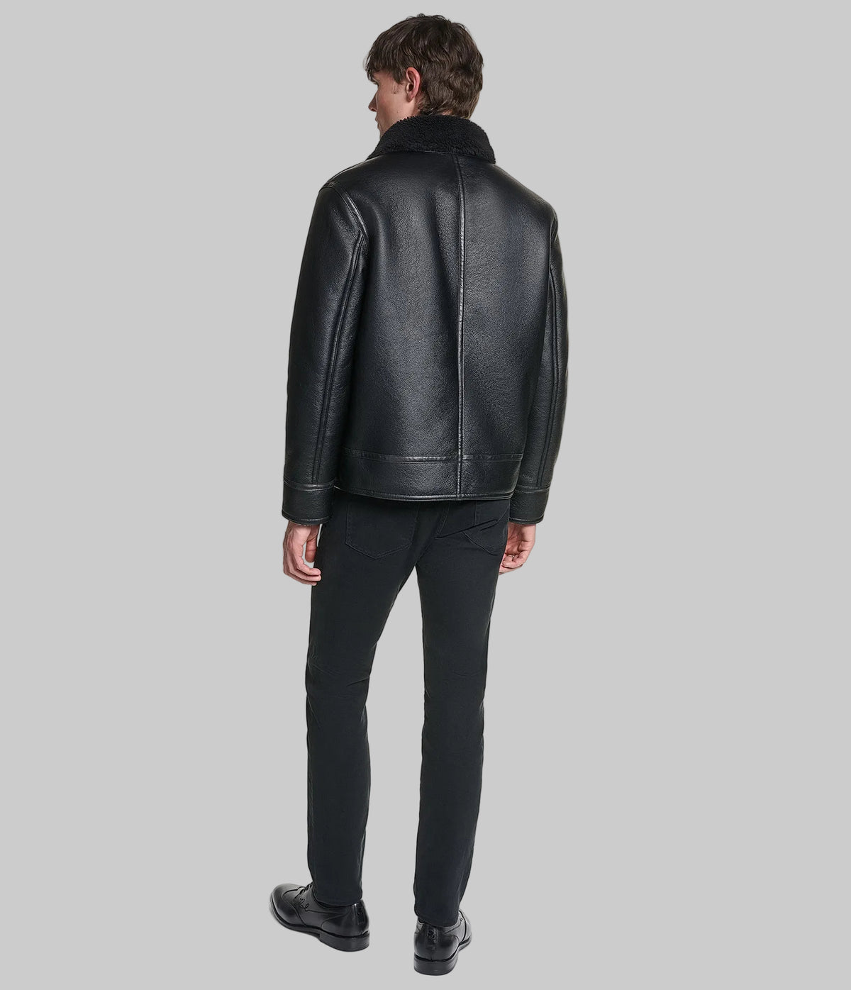 FAUX LEATHER SHEARLING AVIATOR JACKET VIEW 5 | Holiday Sale FAUX LEATHER SHEARLING AVIATOR JACKET VIEW 5 | Holiday Sale