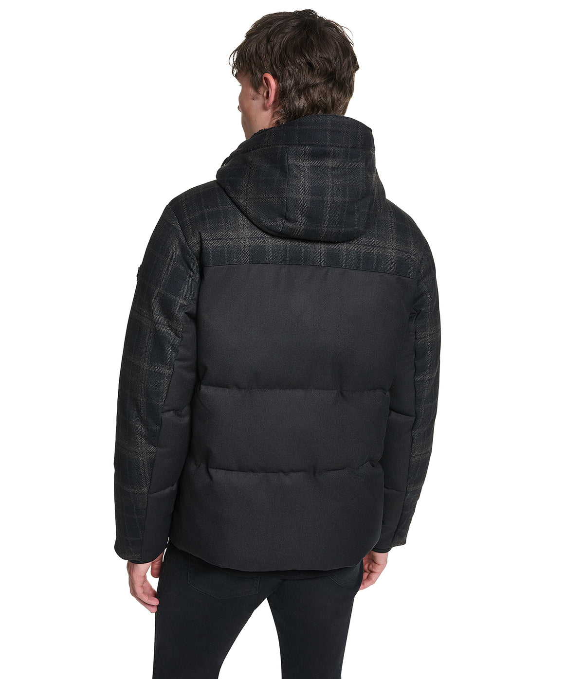 MIXED MEDIA HOODED JACKET VIEW 2 MIXED MEDIA HOODED JACKET VIEW 2