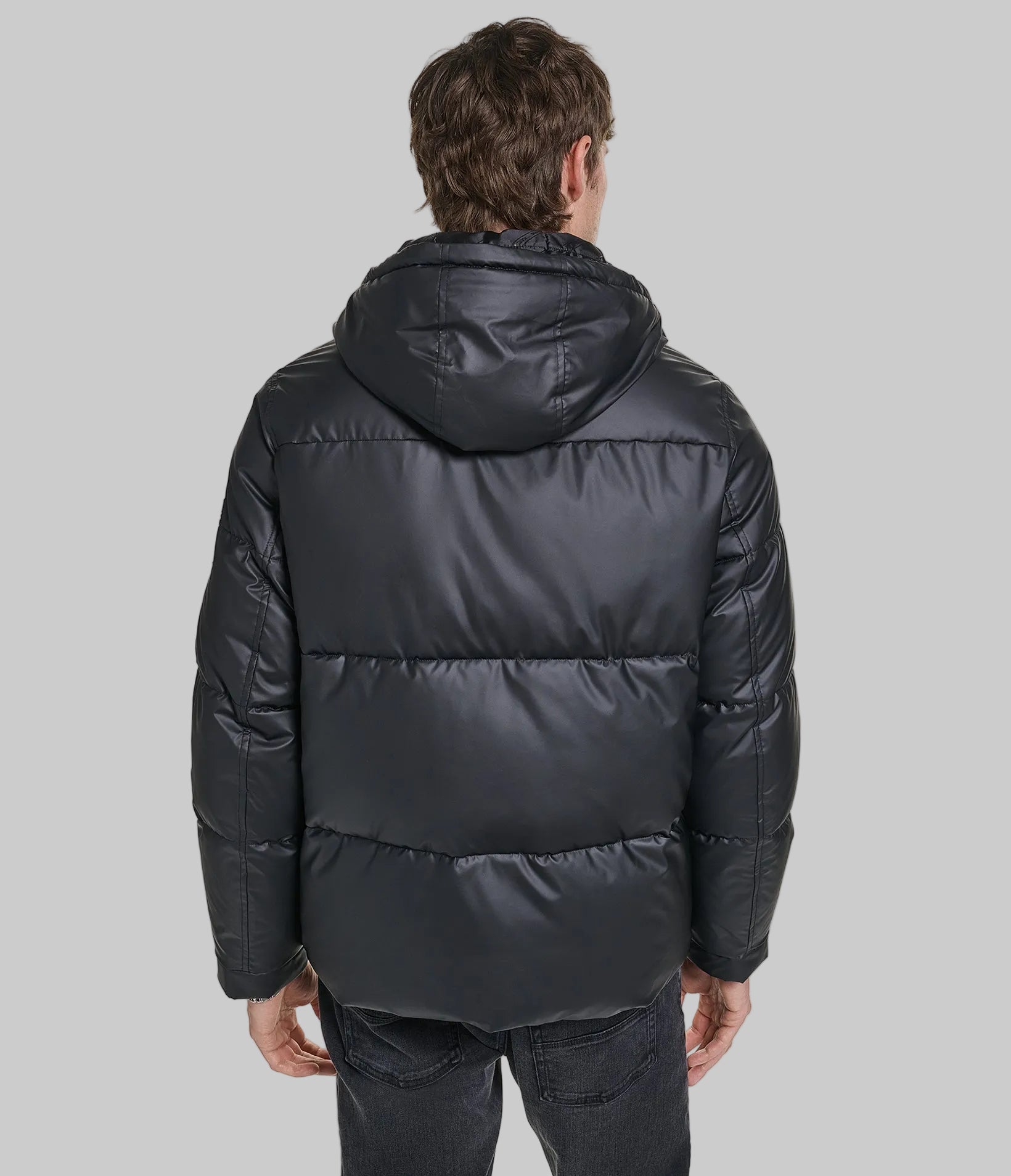 MID WEIGHT HOODED PUFFER WITH POCKETS View 2 | Online Exclusive MID WEIGHT HOODED PUFFER WITH POCKETS View 2 | Online Exclusive