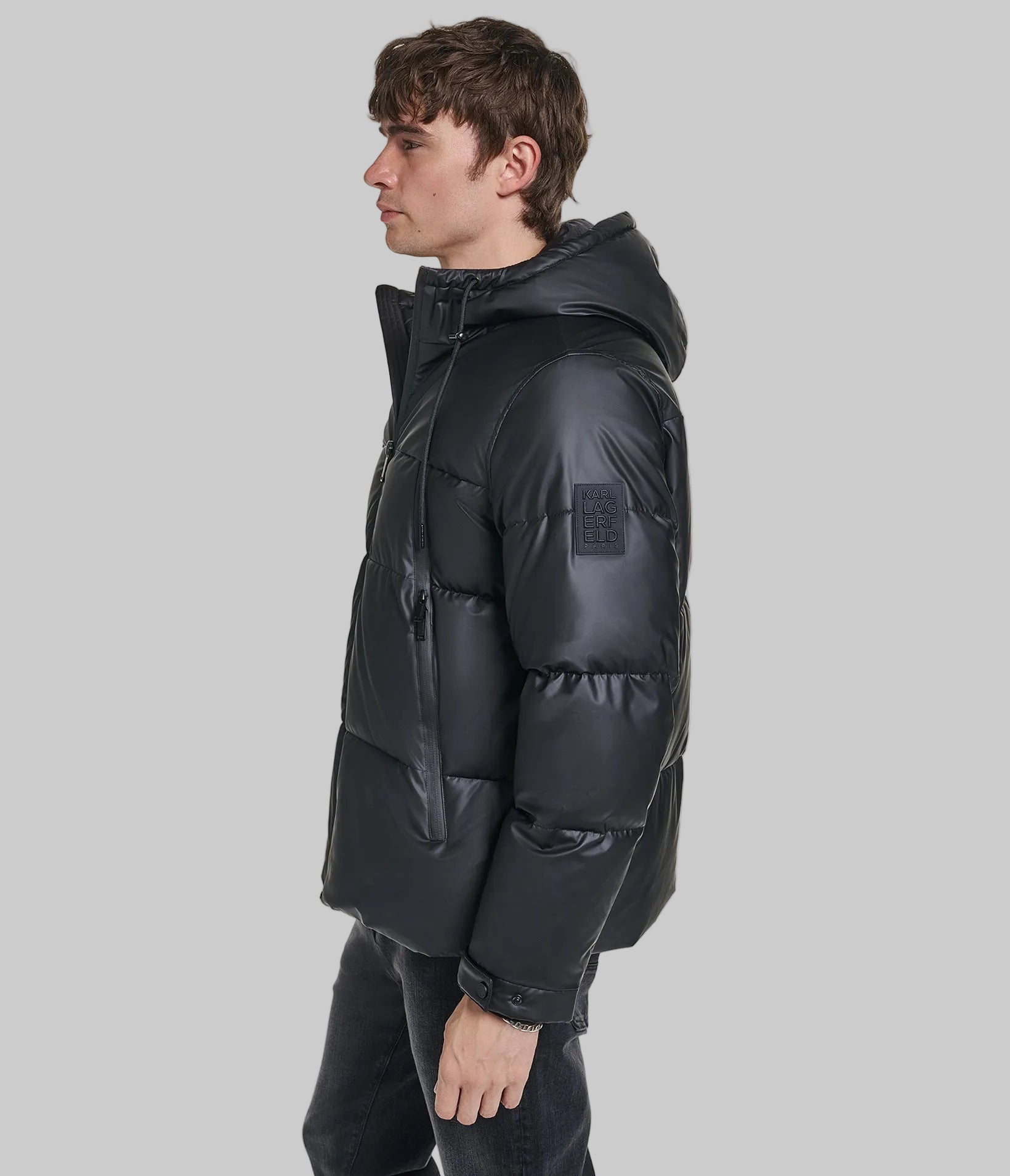 MID WEIGHT HOODED PUFFER WITH POCKETS VIEW 3 | Online Exclusive MID WEIGHT HOODED PUFFER WITH POCKETS VIEW 3 | Online Exclusive