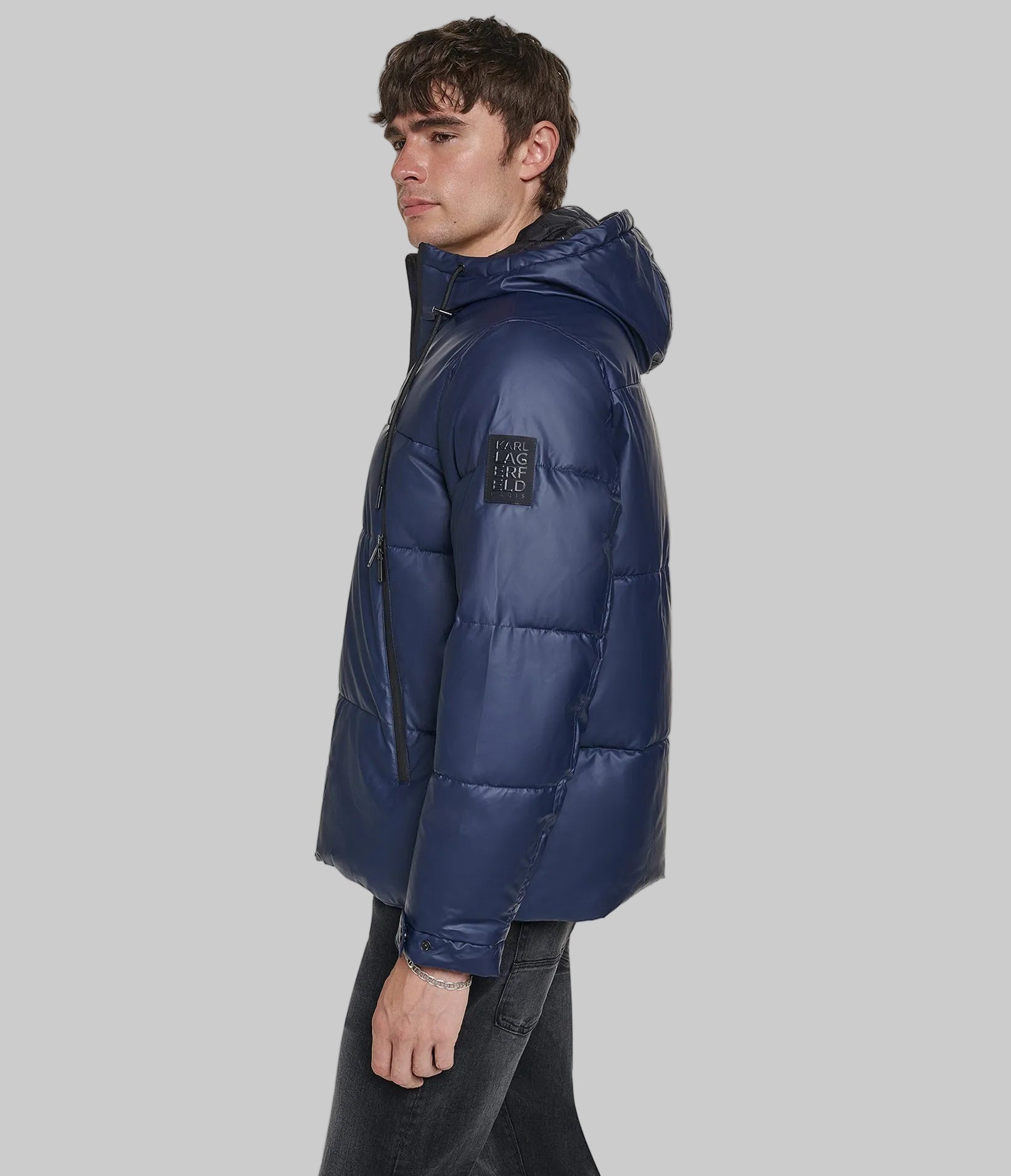MID WEIGHT HOODED PUFFER WITH POCKETS VIEW 3 | Online Exclusive MID WEIGHT HOODED PUFFER WITH POCKETS VIEW 3 | Online Exclusive