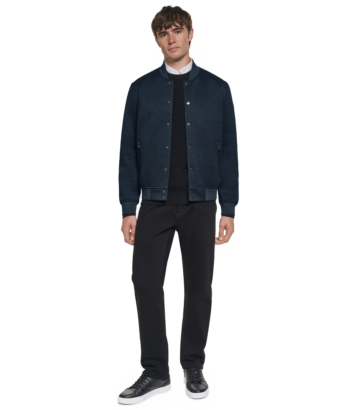 TEXTURED BOMBER JACKET VIEW 5 TEXTURED BOMBER JACKET VIEW 5