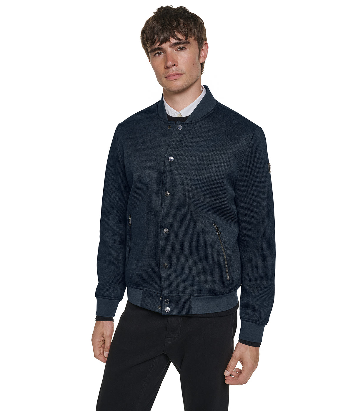 TEXTURED BOMBER JACKET VIEW 1 TEXTURED BOMBER JACKET VIEW 1
