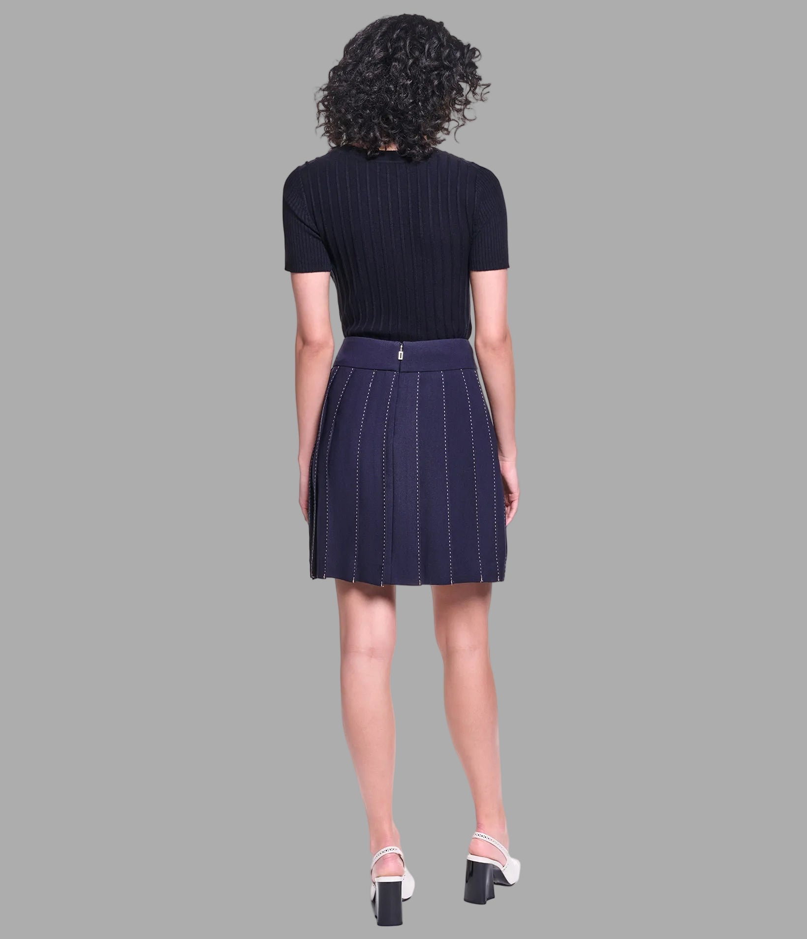 CONTRAST STITCH PLEATED MINI SKIRT VIEW 6 | Women's Pants & Skirts CONTRAST STITCH PLEATED MINI SKIRT VIEW 6 | Women's Pants & Skirts