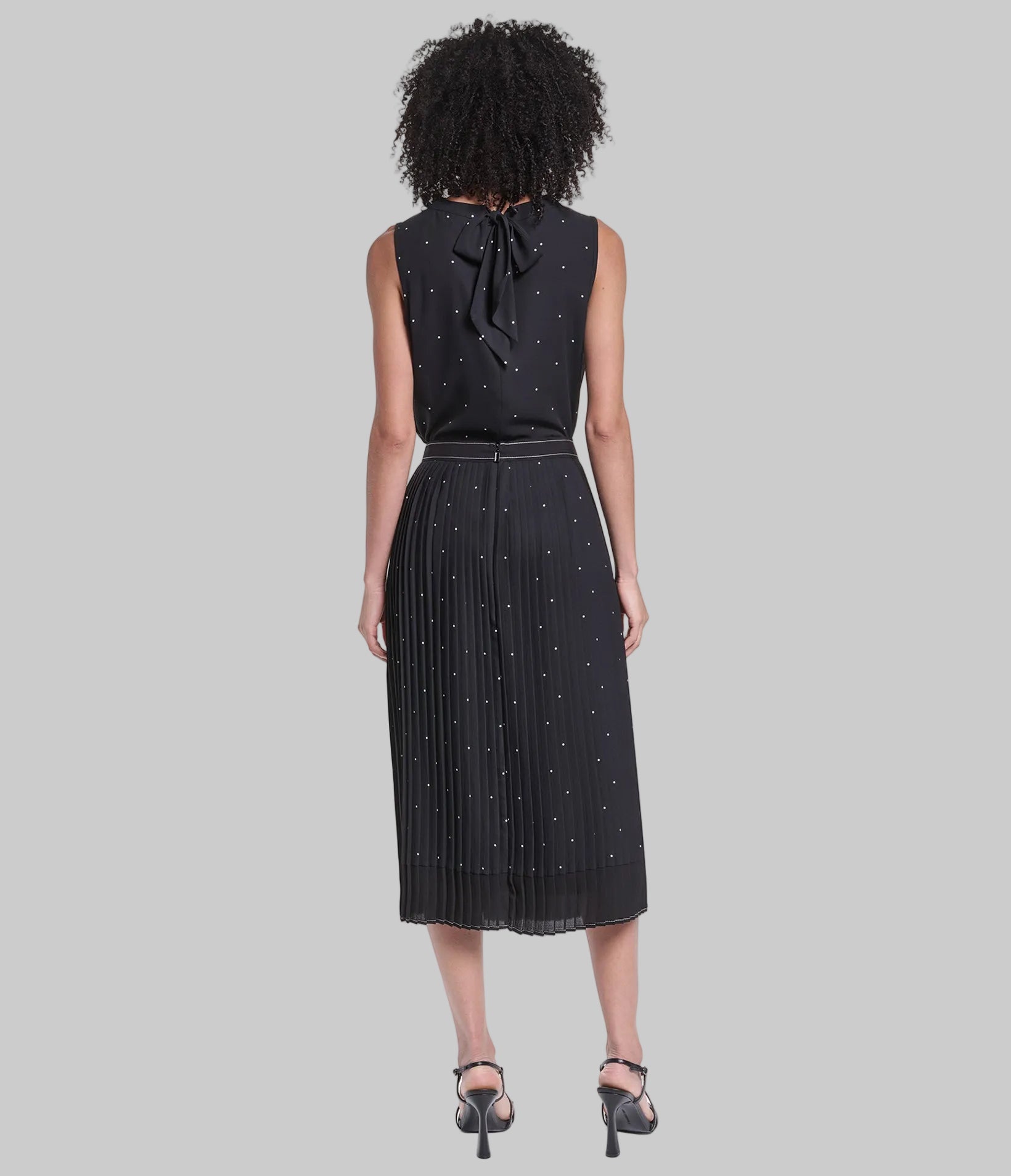 PLEATED POLKA DOT SKIRT KNEE LENGTH VIEW 6 | Women's Clothing PLEATED POLKA DOT SKIRT KNEE LENGTH VIEW 6 | Women's Clothing