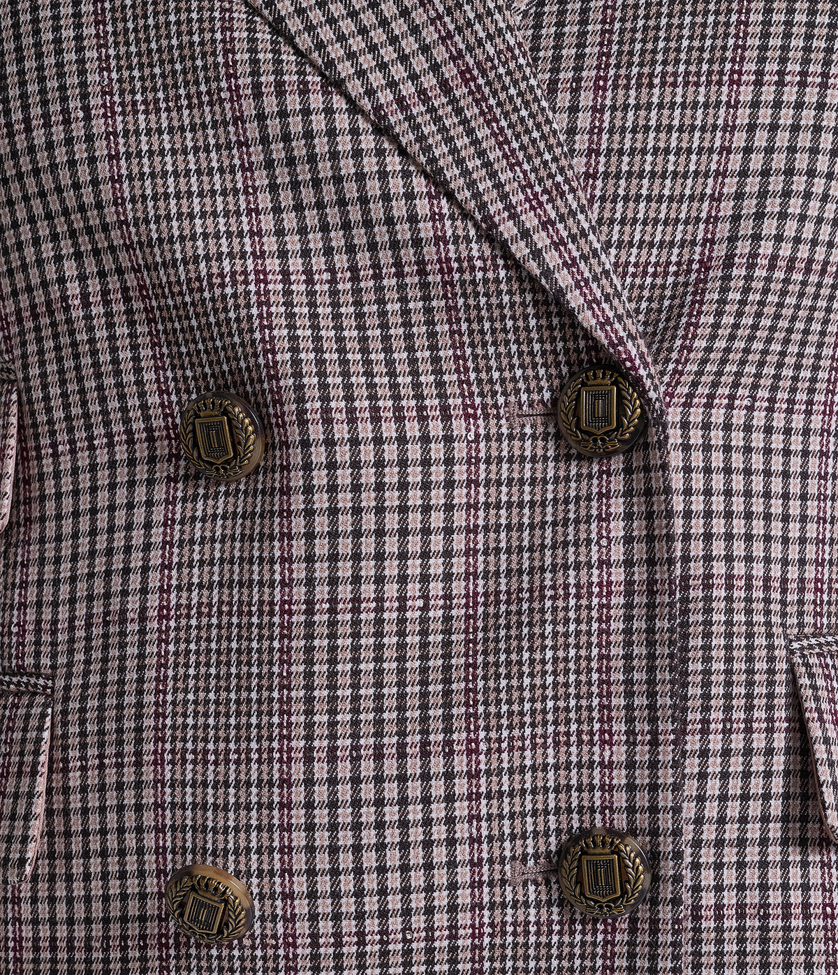 DOUBLE BREASTED PLAID BLAZER VIEW 9 DOUBLE BREASTED PLAID BLAZER VIEW 9