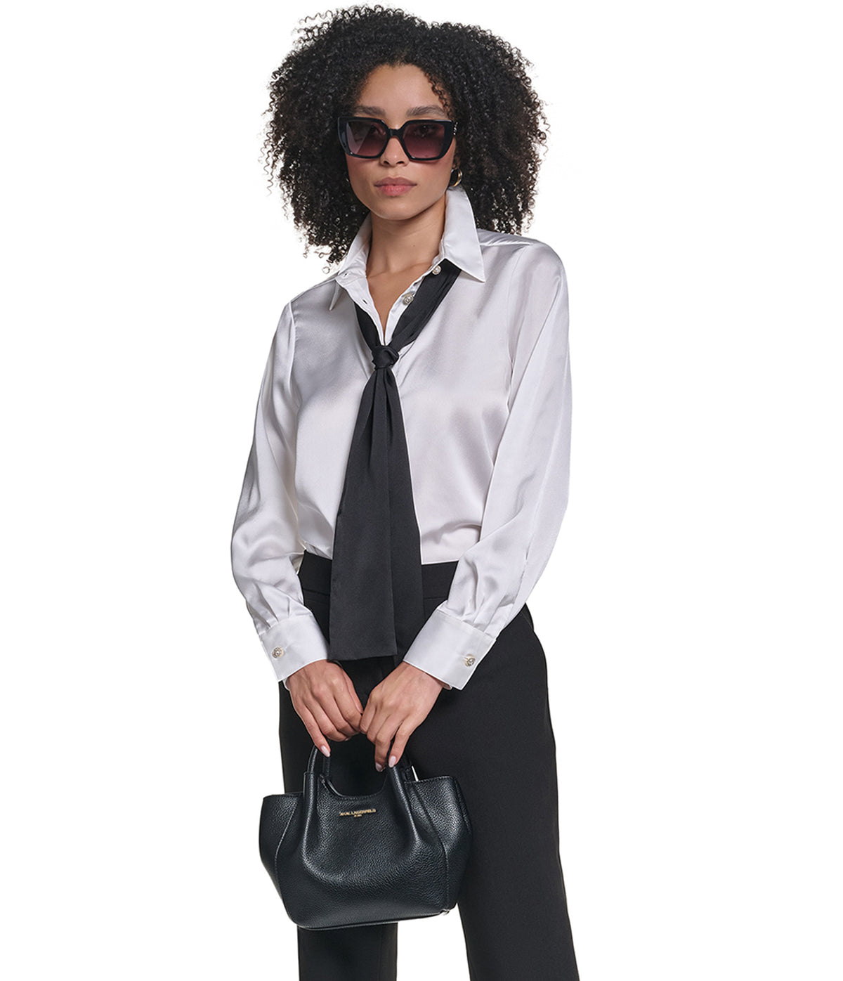 BOW TIE WOVEN BLOUSE VIEW 4 BOW TIE WOVEN BLOUSE VIEW 4