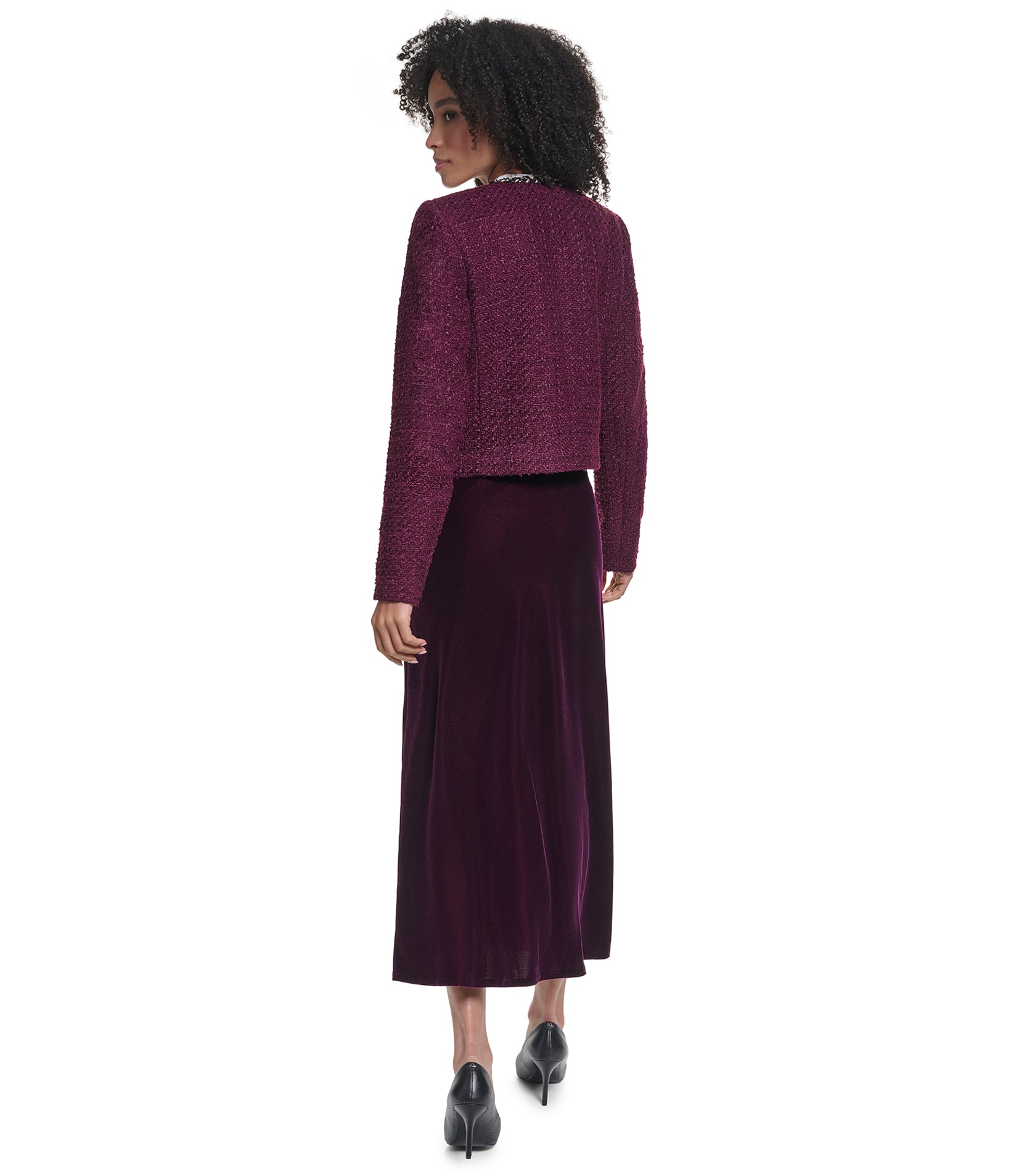 TWEED TRIM LADY JACKET VIEW 6 TWEED TRIM LADY JACKET VIEW 6