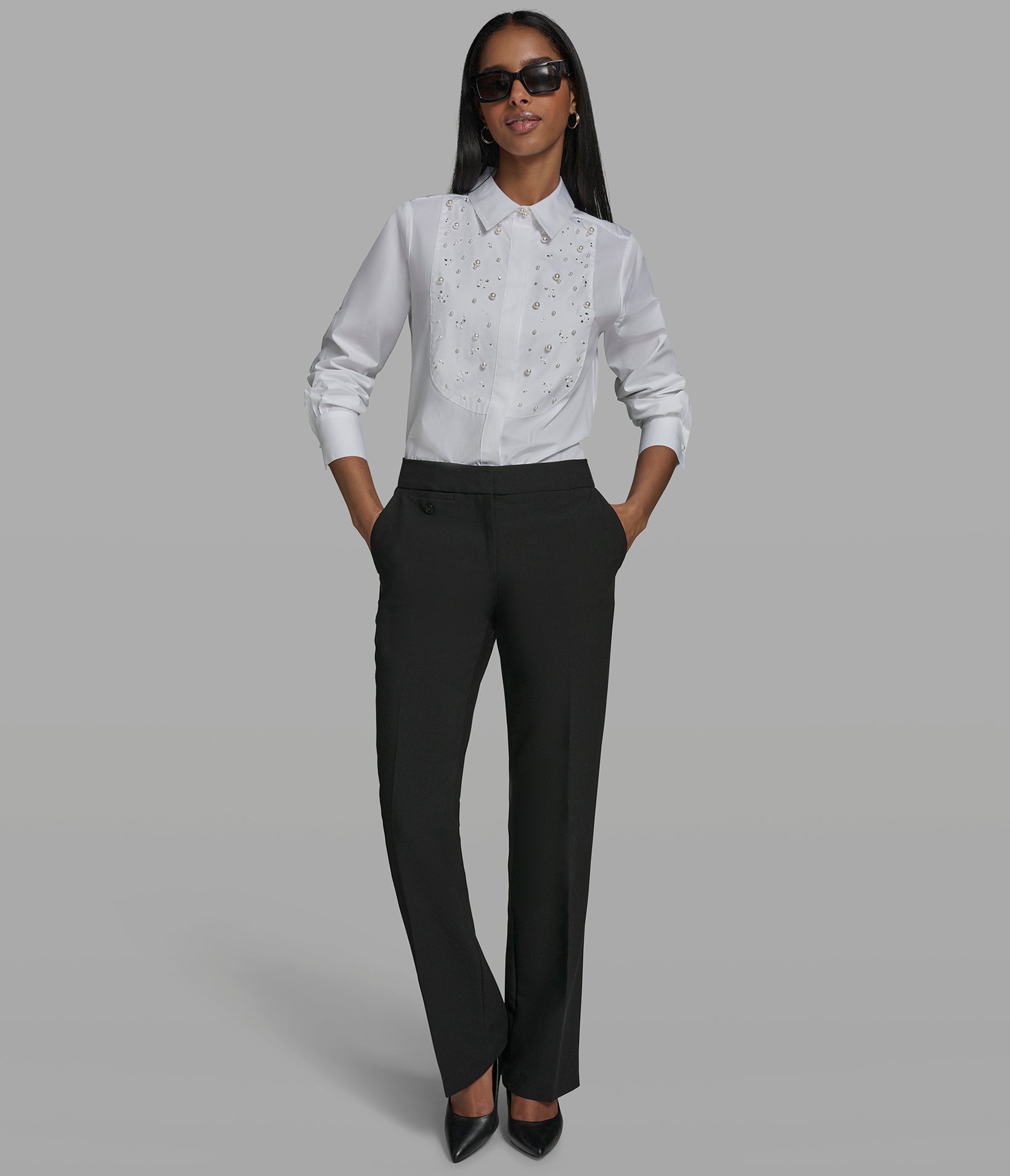 EMBELLISHED POPLIN SHIRT VIEW 5 | Women's Tops & Sweaters EMBELLISHED POPLIN SHIRT VIEW 5 | Women's Tops & Sweaters