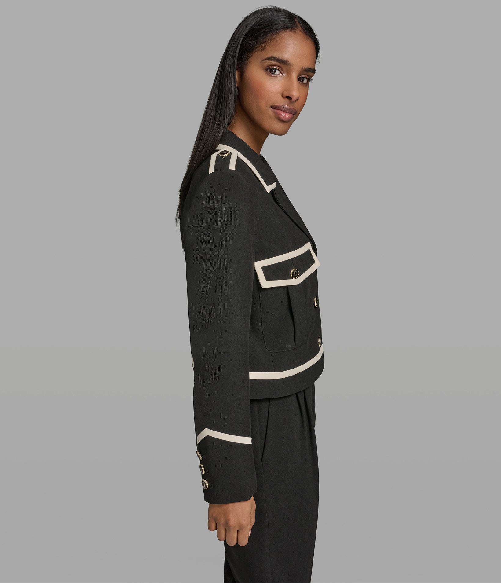 TIPPED CROPPED JACKET View 2 | New Women's Clothing TIPPED CROPPED JACKET View 2 | New Women's Clothing