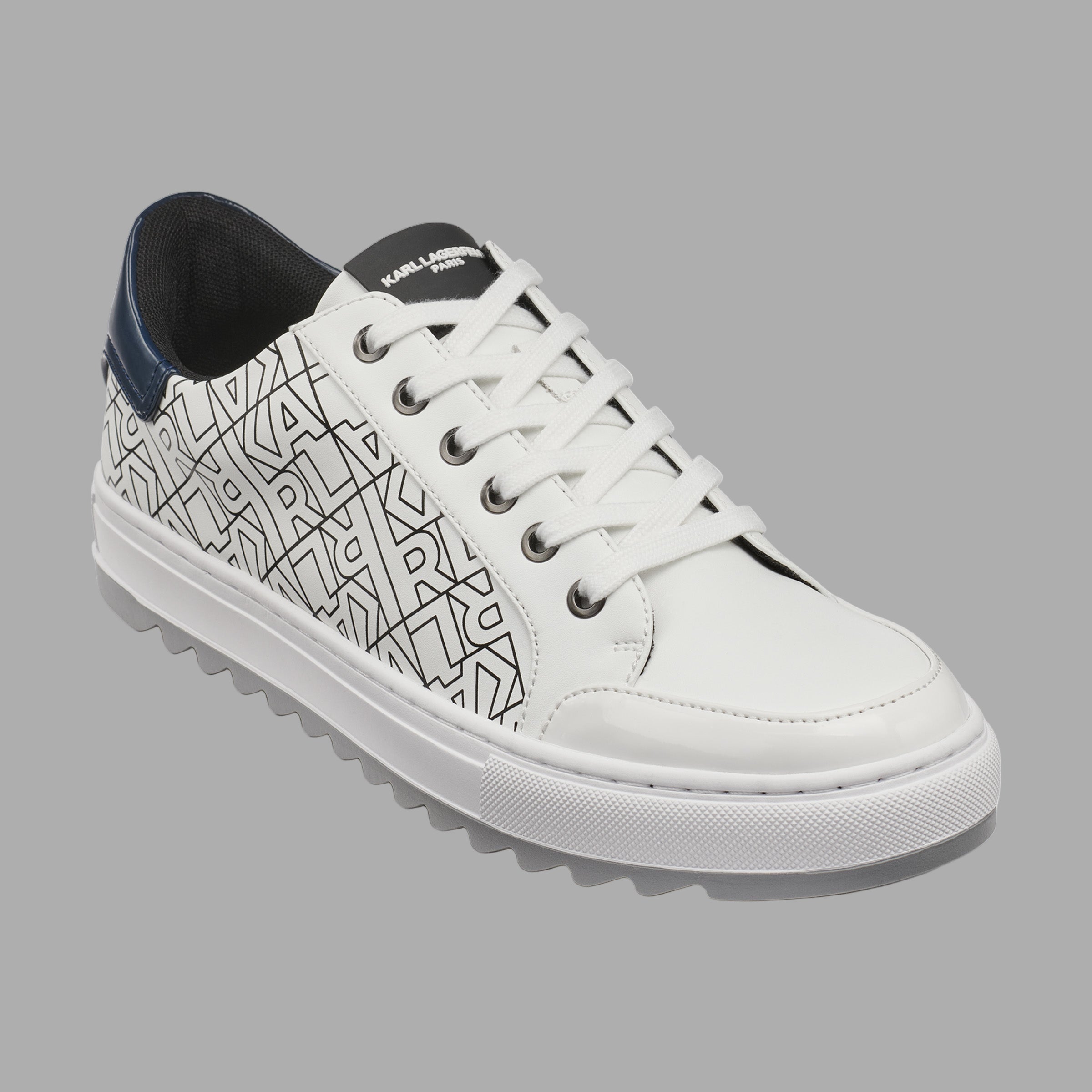 LEATHER SNEAKER WITH PATENT DETAILING AND SIDE LOGO View 2 | Men's Sneakers LEATHER SNEAKER WITH PATENT DETAILING AND SIDE LOGO View 2 | Men's Sneakers