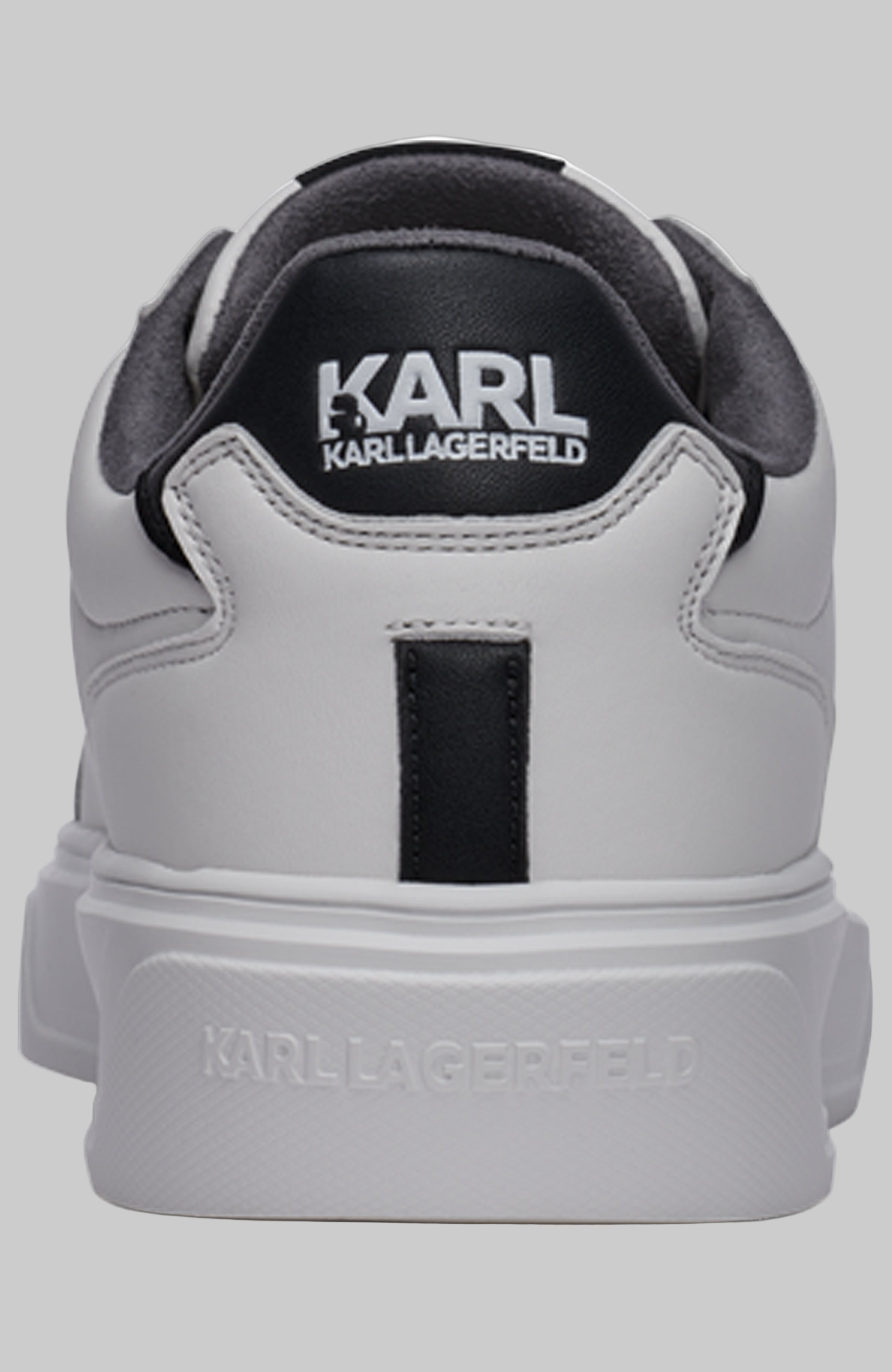 LEATHER SNEAKER WITH SIDE KARL LOGO PATCH VIEW 3 | Men's Sneakers LEATHER SNEAKER WITH SIDE KARL LOGO PATCH VIEW 3 | Men's Sneakers