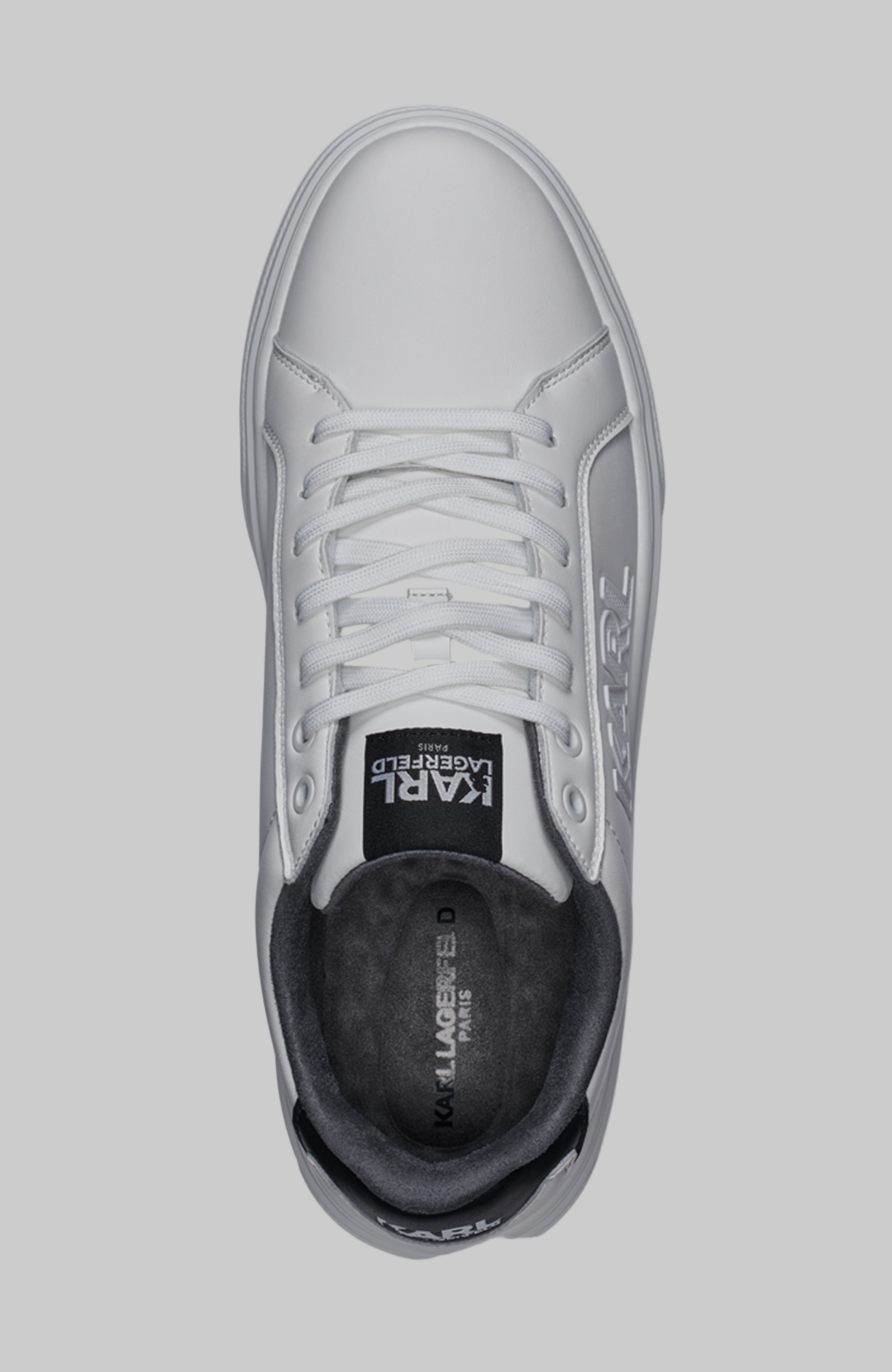 LEATHER SNEAKER WITH SIDE KARL LOGO PATCH VIEW 4 | Men's Sneakers LEATHER SNEAKER WITH SIDE KARL LOGO PATCH VIEW 4 | Men's Sneakers