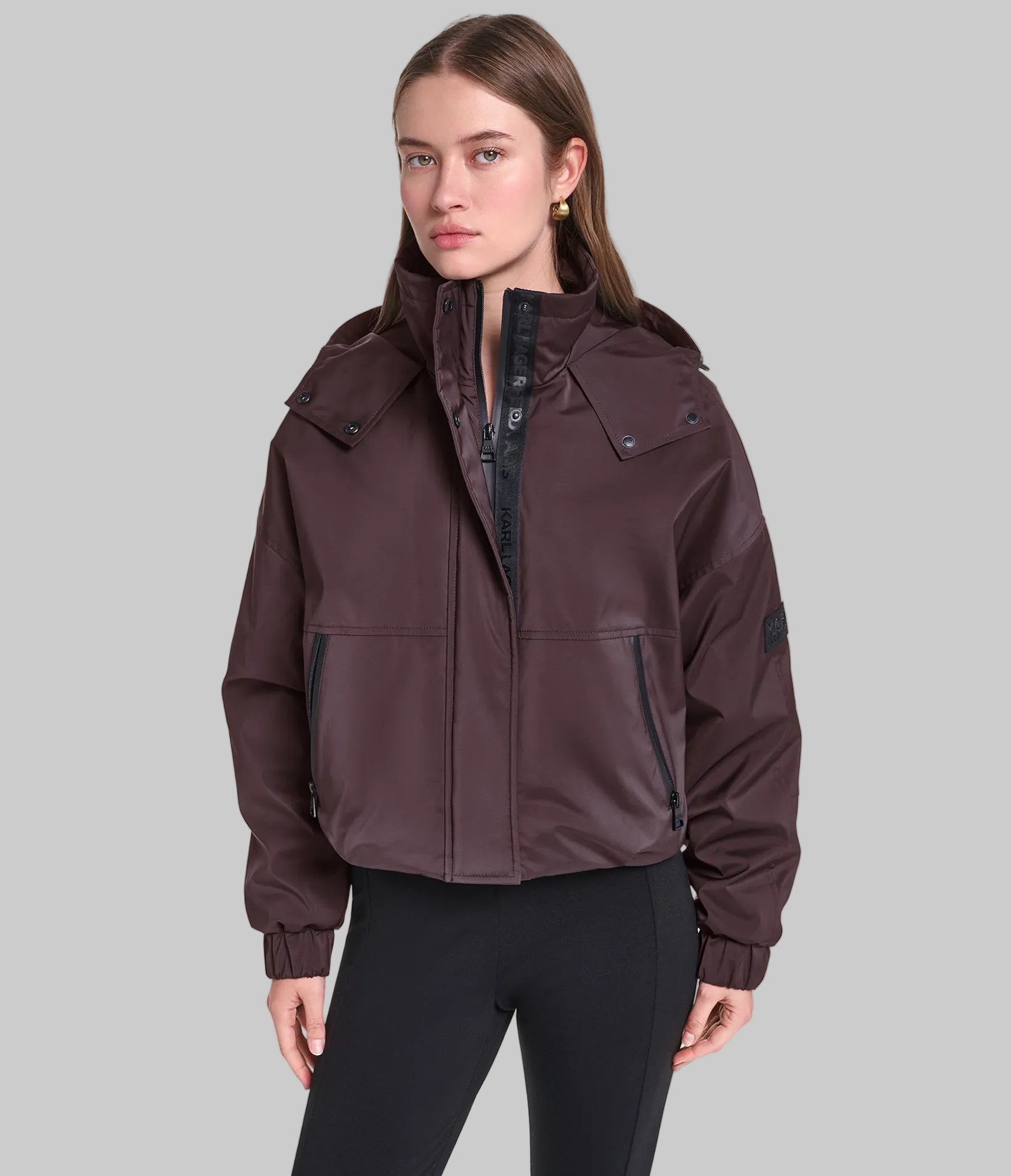 CROPPED LOGO BOMBER View 2 | Women's Clothing CROPPED LOGO BOMBER View 2 | Women's Clothing