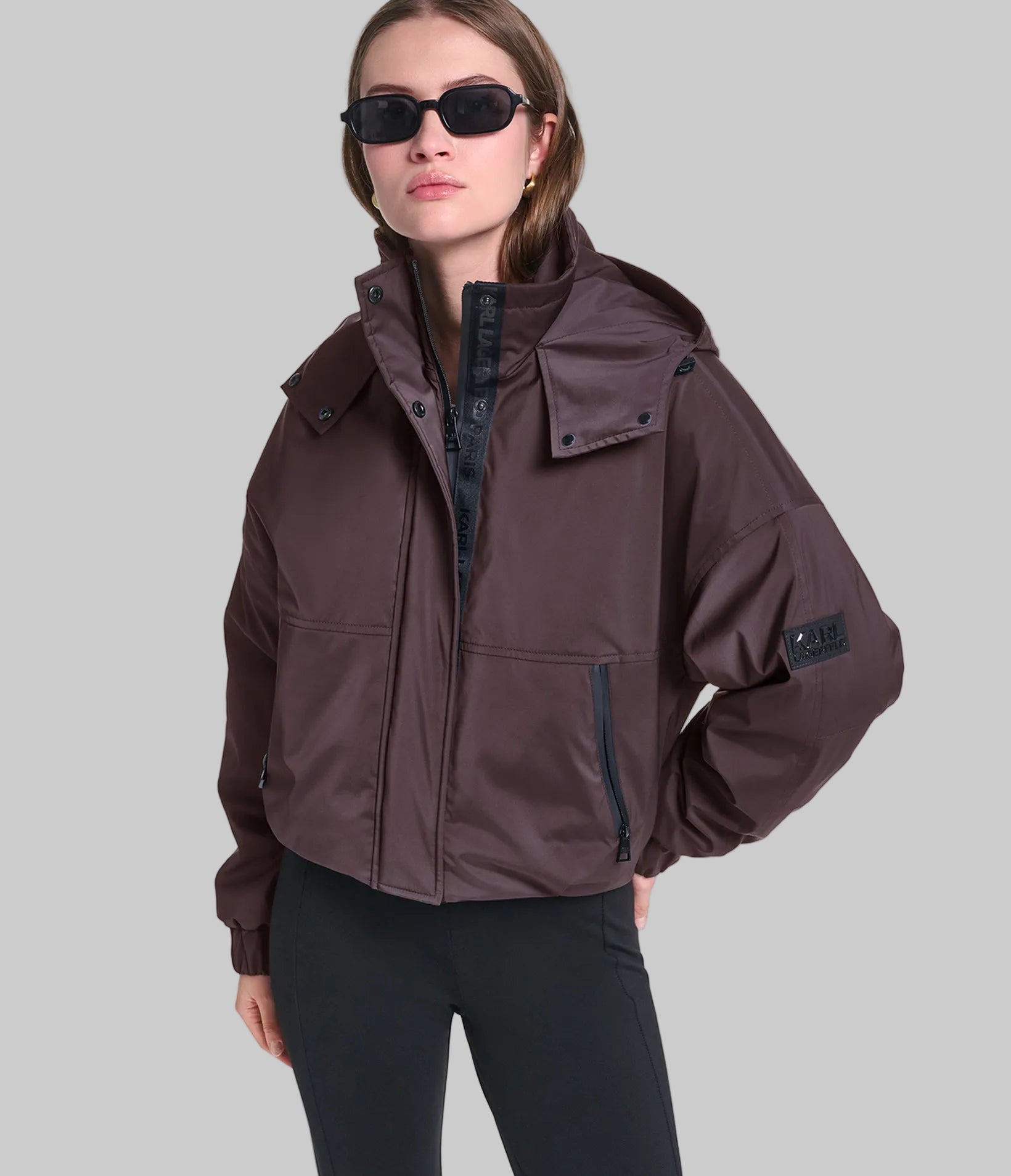 CROPPED LOGO BOMBER View 1 | Women's Clothing CROPPED LOGO BOMBER View 1 | Women's Clothing